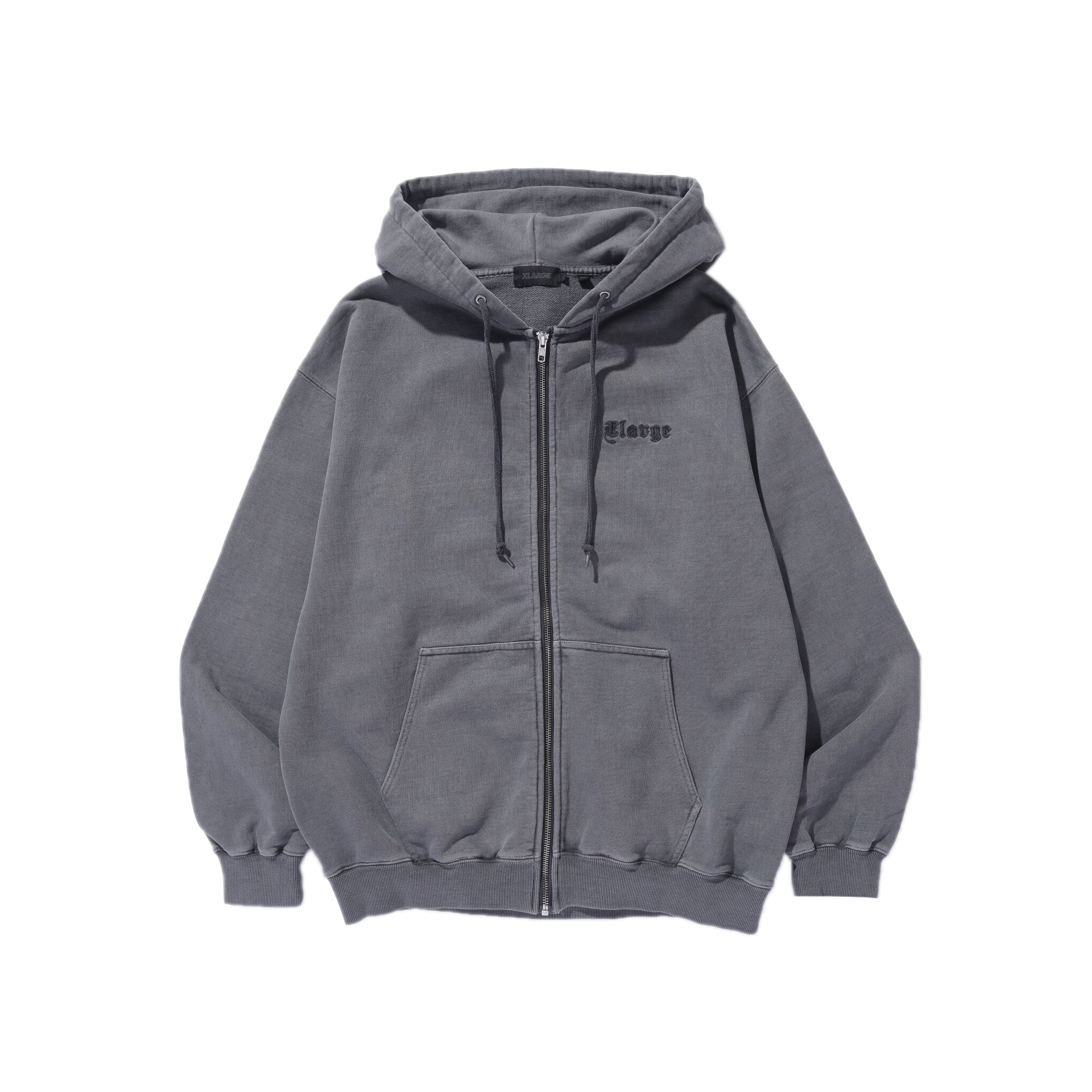 X-Large Mens Pigment Embossed Zip Hooded Sweatshirt – Extra Butter