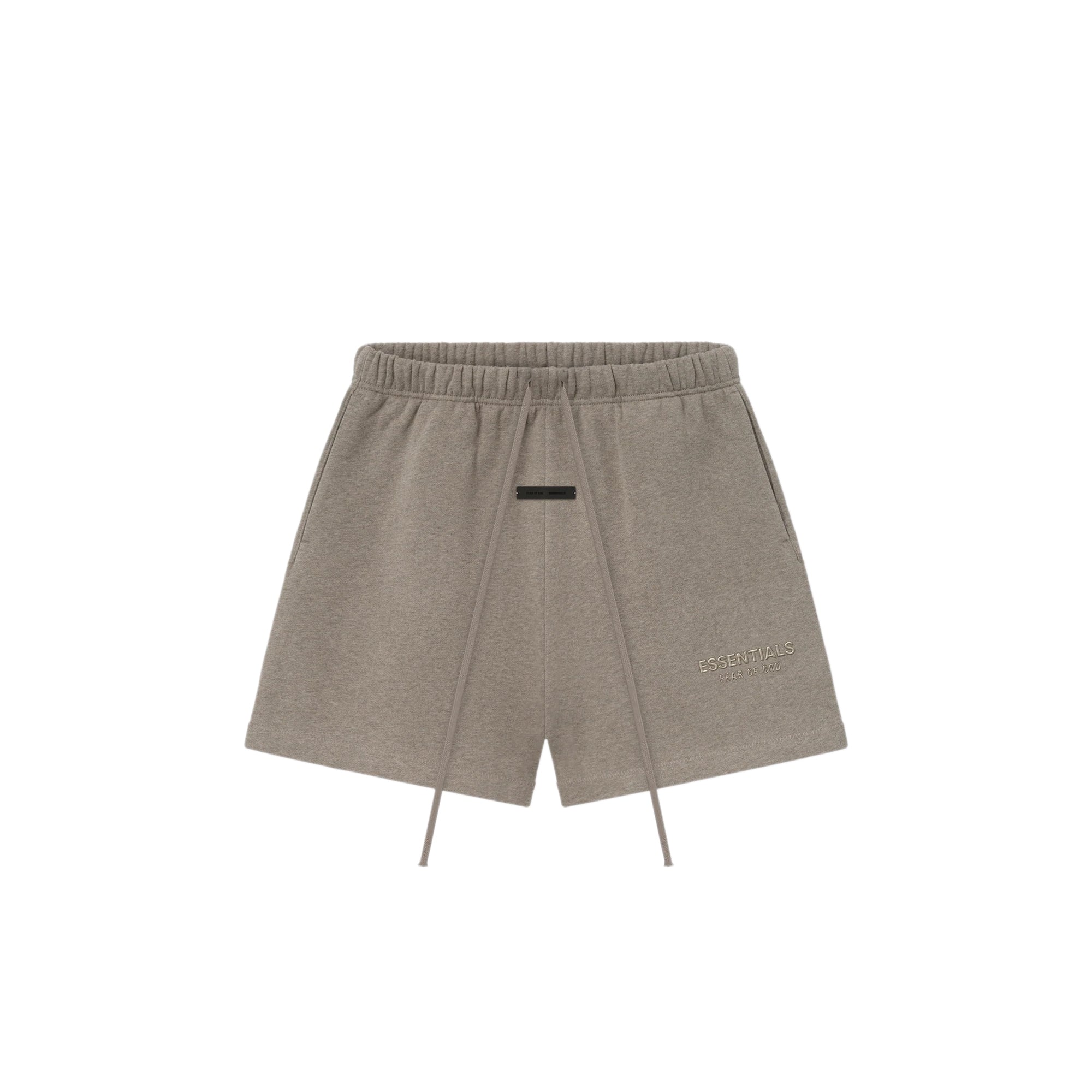 Fear of God ESSENTIALS Mens Soccer Fleece Shorts – Extra Butter