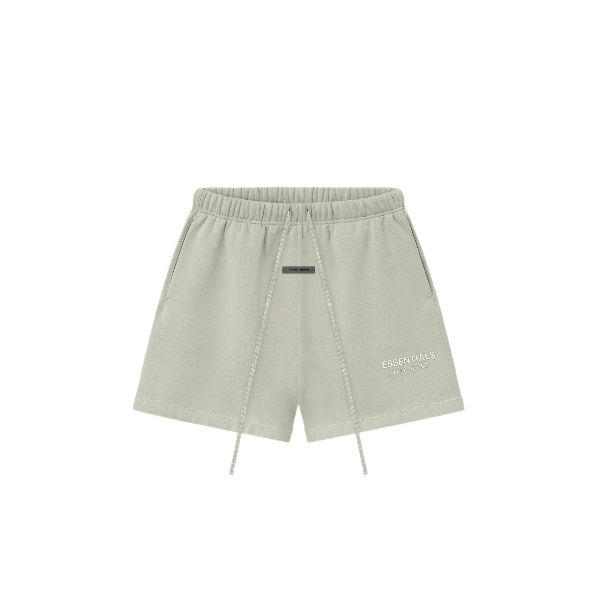 Fear of God ESSENTIALS Mens Soccer Fleece Shorts – Extra Butter