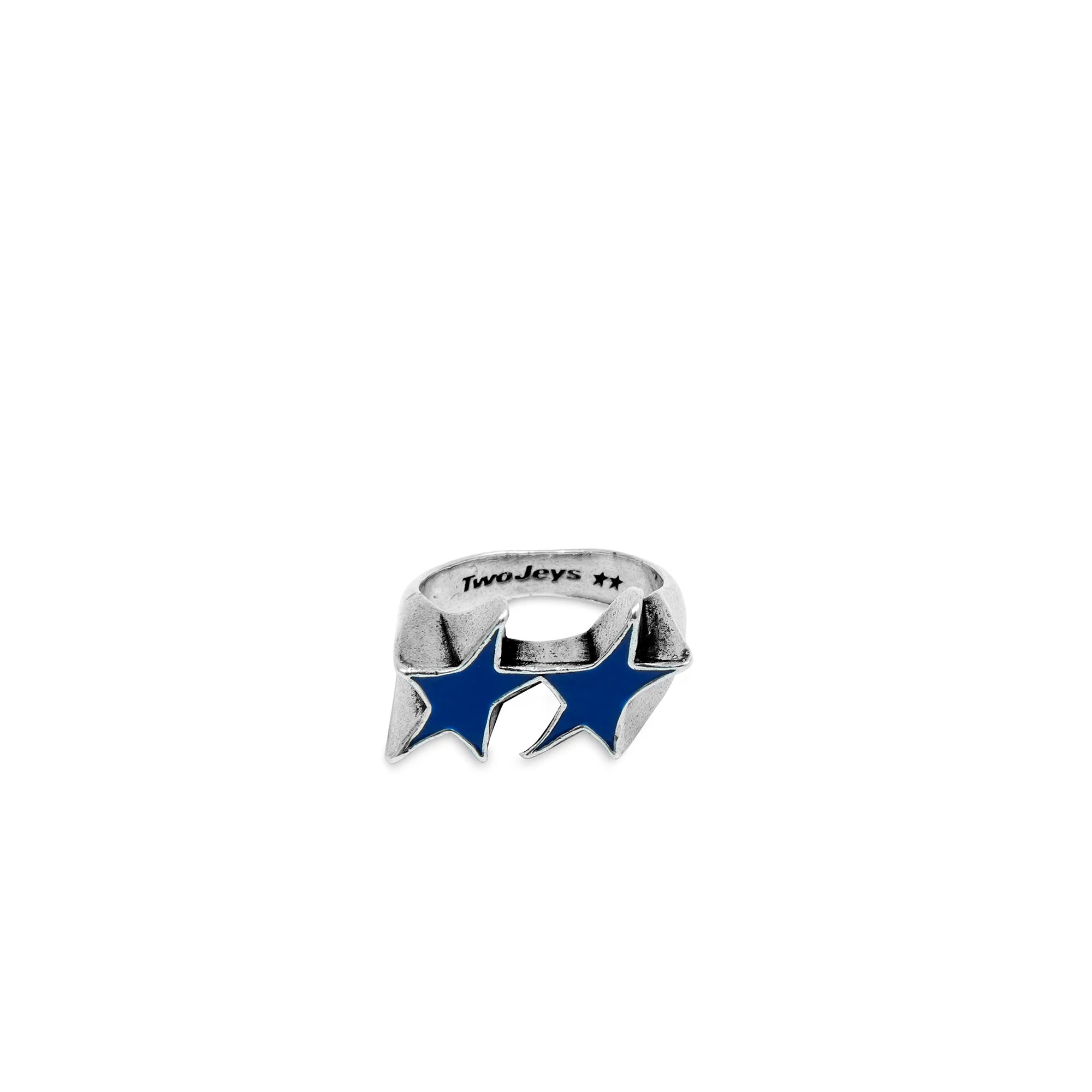TwoJeys Icon Blue Enameled Single Ring – Extra Butter