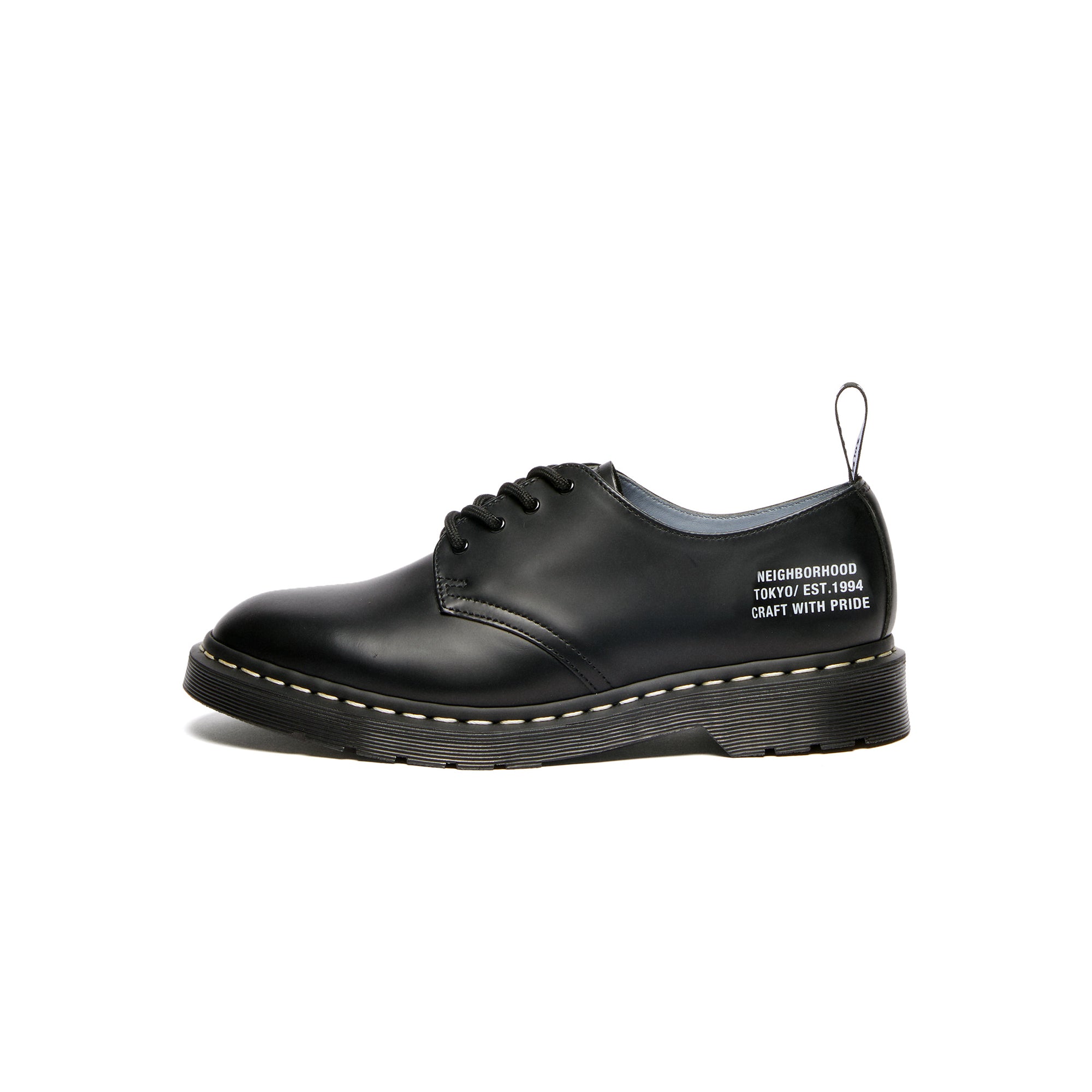 Martens x Neighborhood Mens Smiths Black Smooth Shoes – Extra