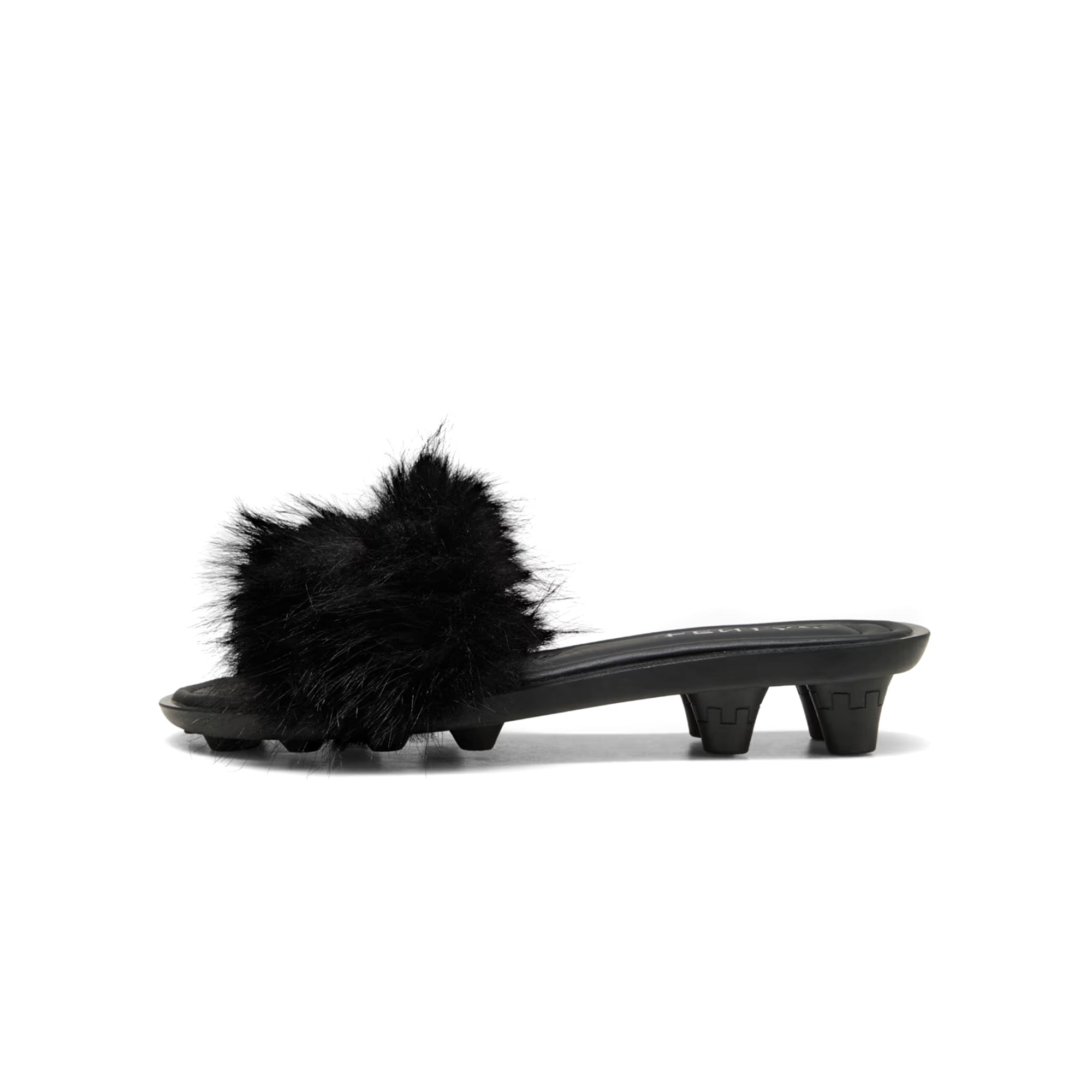 Puma x Fenty Womens Slide Chic Fur Shoes – Extra Butter