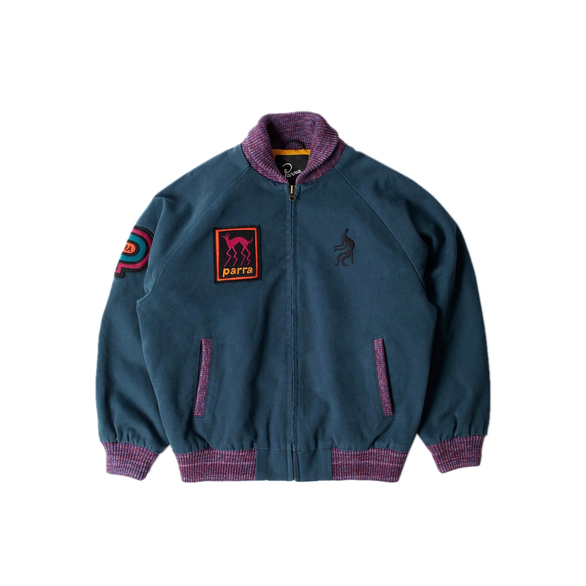 By Parra Mens Skull Stalker Varsity Jacket – Extra Butter