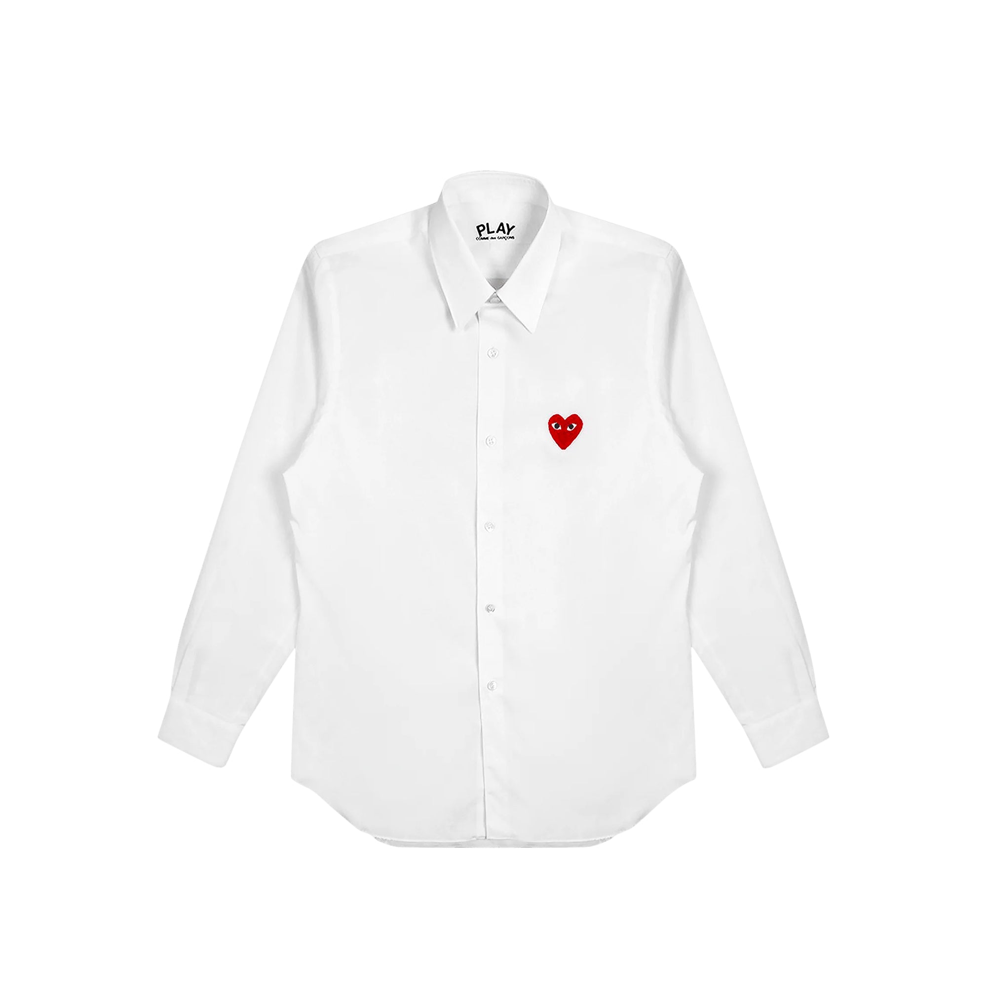 comme des garcons play dress shirt Comme des Garcon PLAY Mens Woven White Shirt Extra Butter