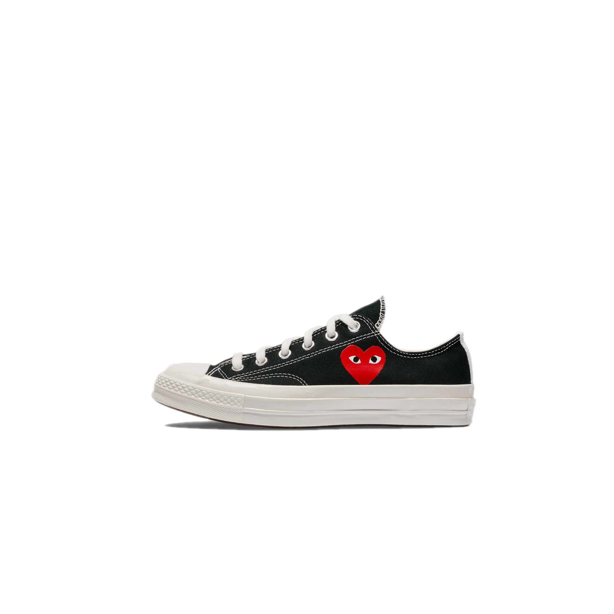 Converse Play Comme des Garcons Single Heart Chuck 70 Low Top Black Size 2.5 Little Kids Canvas Shoes