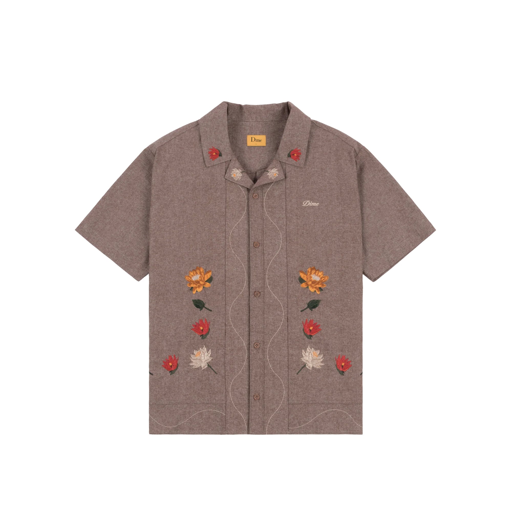 Dime 襟付きシャツ Dime Mens Lotus Button Up Shirt – Extra Butter