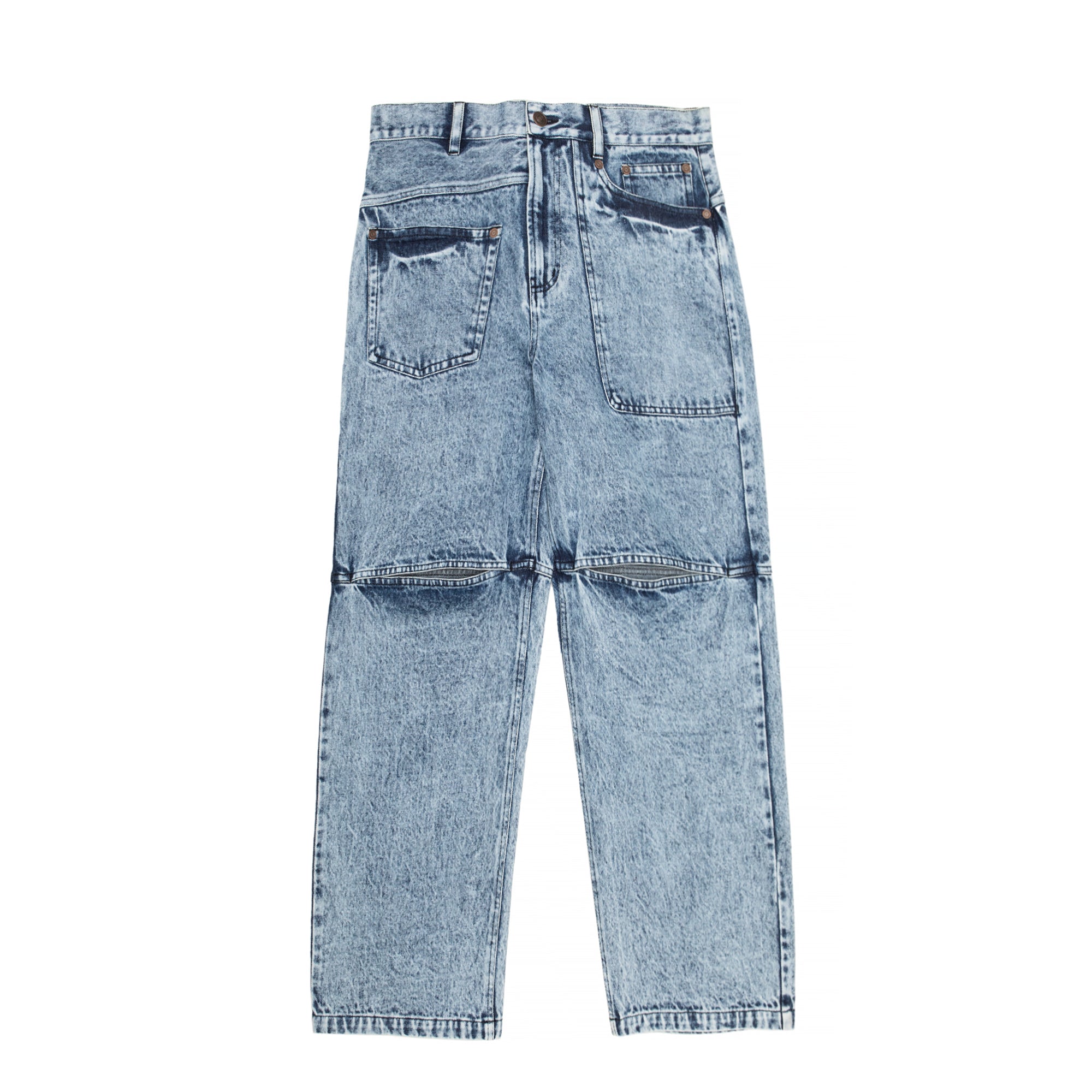 Dhruv Khapoor Mens Acid Washed Slit Jeans – Extra Butter
