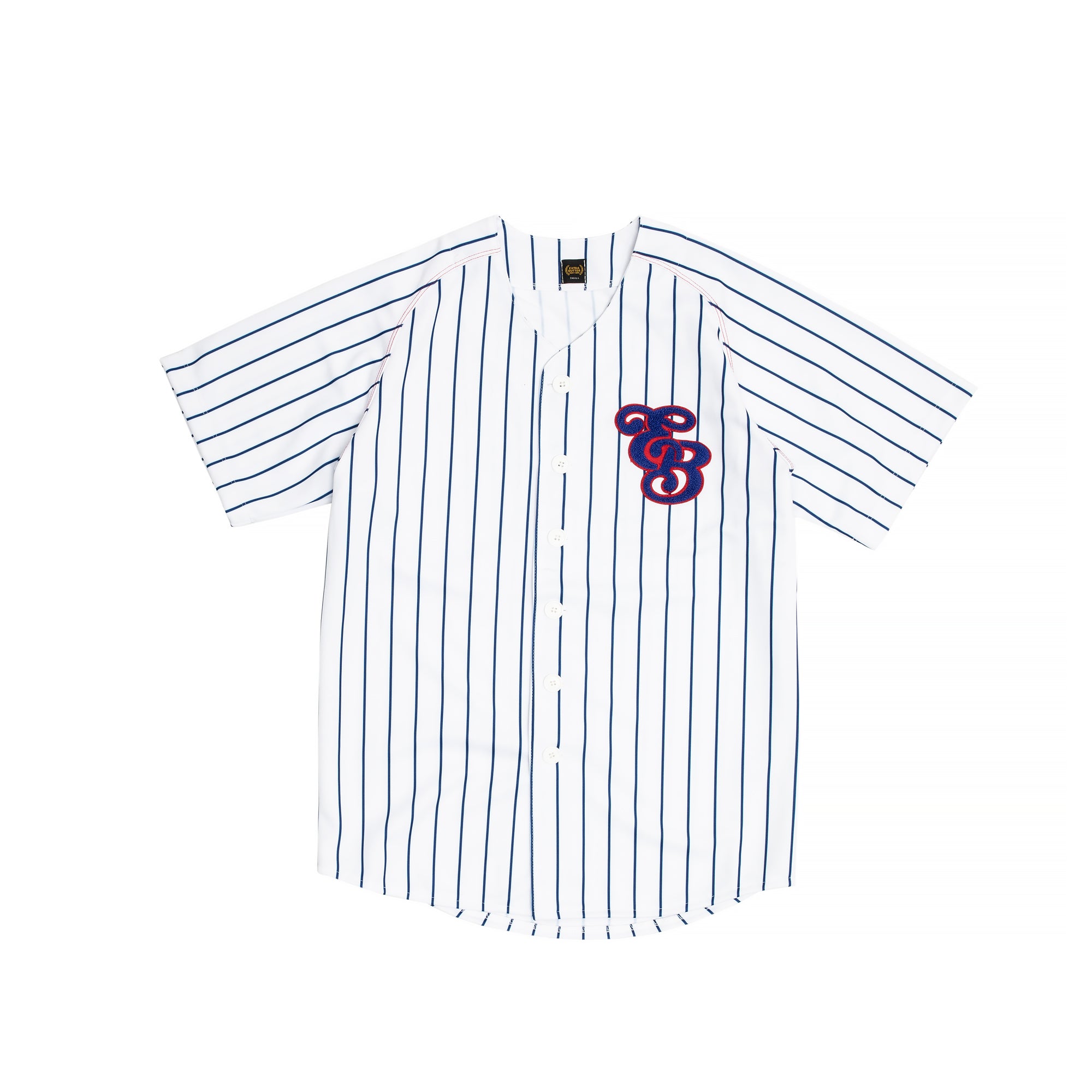 Pre-owned Supreme Patches Denim Baseball Jersey 'denim' In Blue
