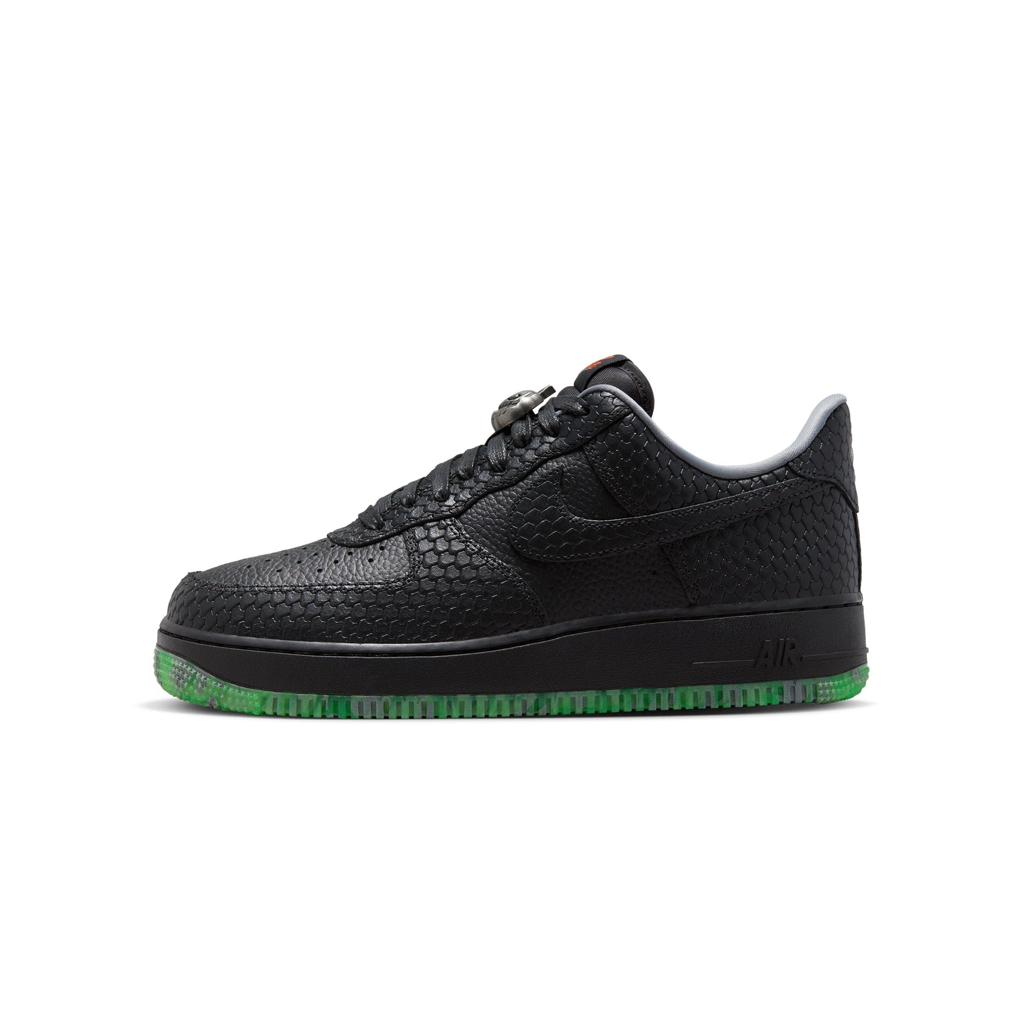 Nike Air Force 1 Low Black Green Glow Size 10.5