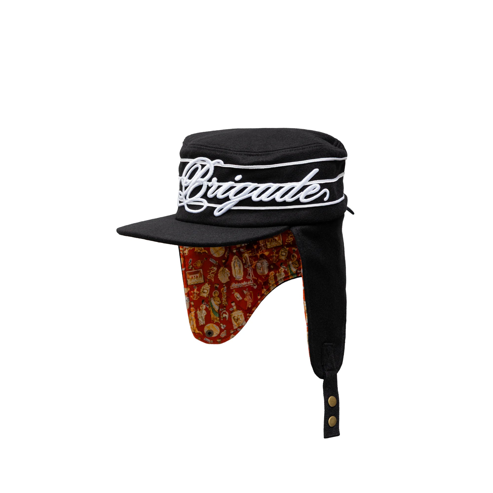 Brigade Ear Flap Script Pillbox Hat – Extra Butter