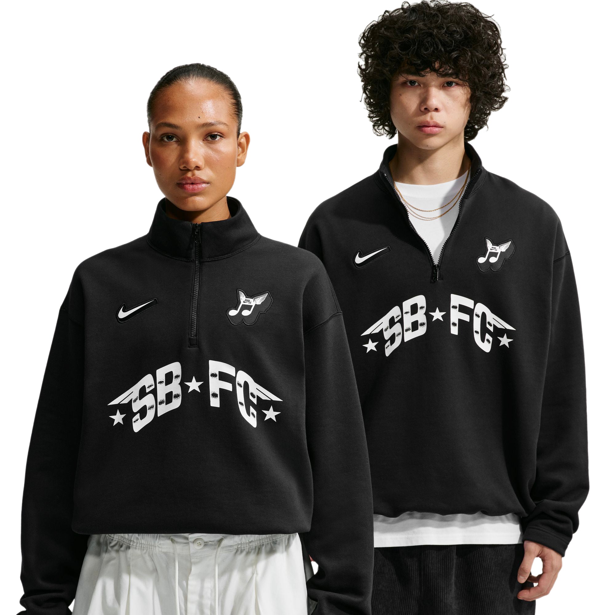 Nike SB Mens Skate Half-Zip Fleece Crew Sweatshirt – Extra Butter