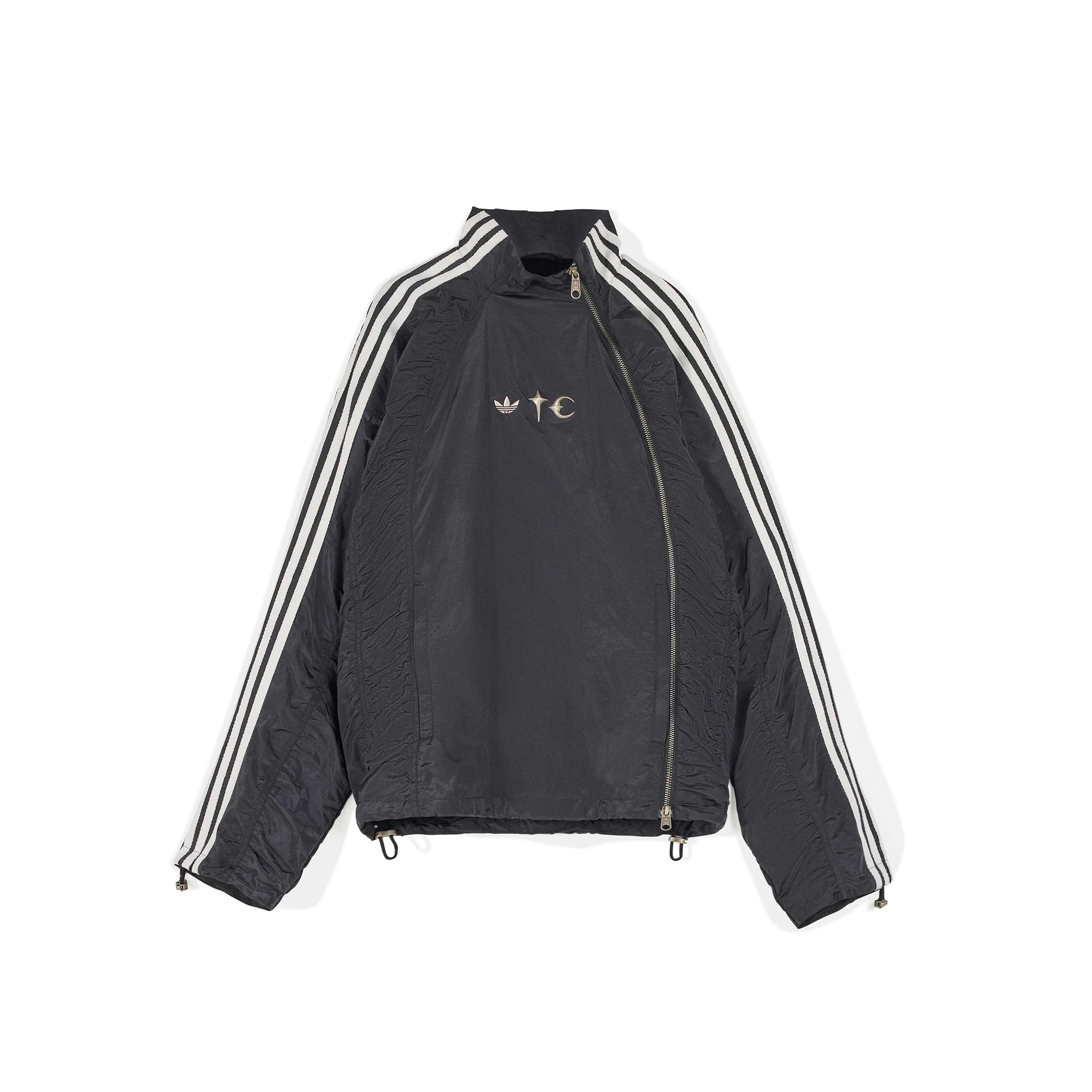 Thug Club x adidas コラボ トラックジャケット　ブラック L ADIDAS x THUG CLUB BLACK LOGO JACKET Size: M/L/XL Sleek, dark, and
