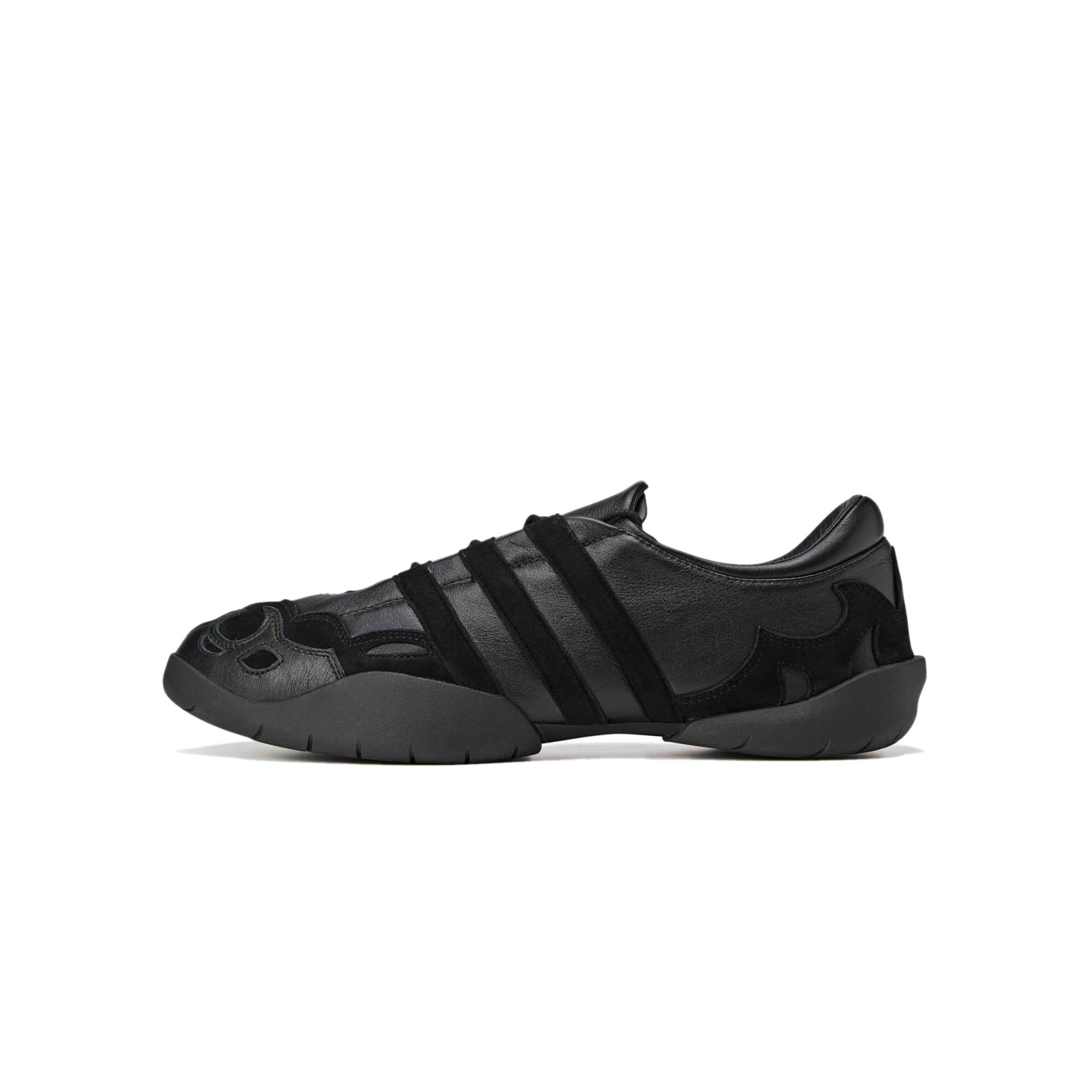 Y-3 Black Regu Leather Sneakers