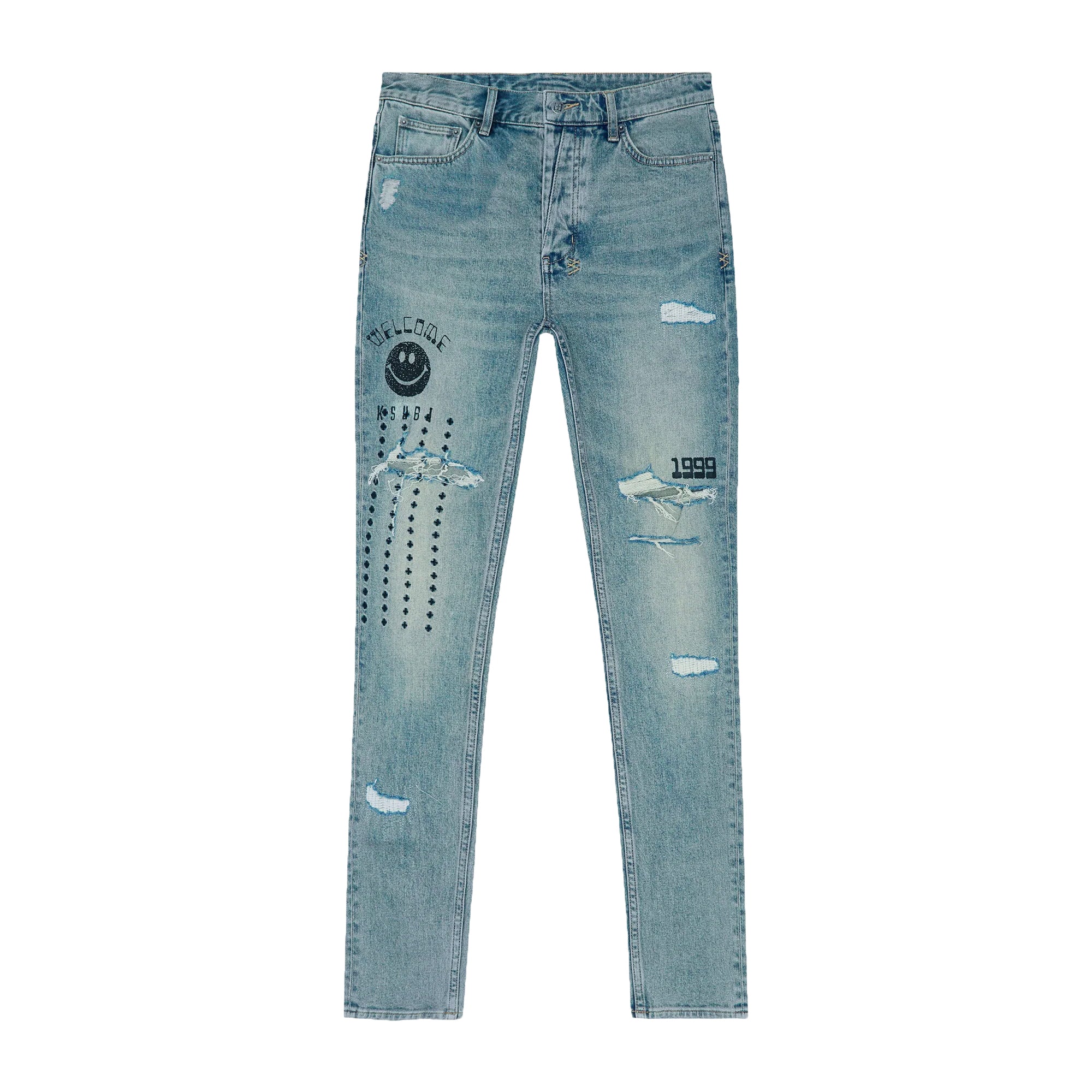 Ksubi Mens Van Winkle Throw Bak Trash Jeans – Extra Butter
