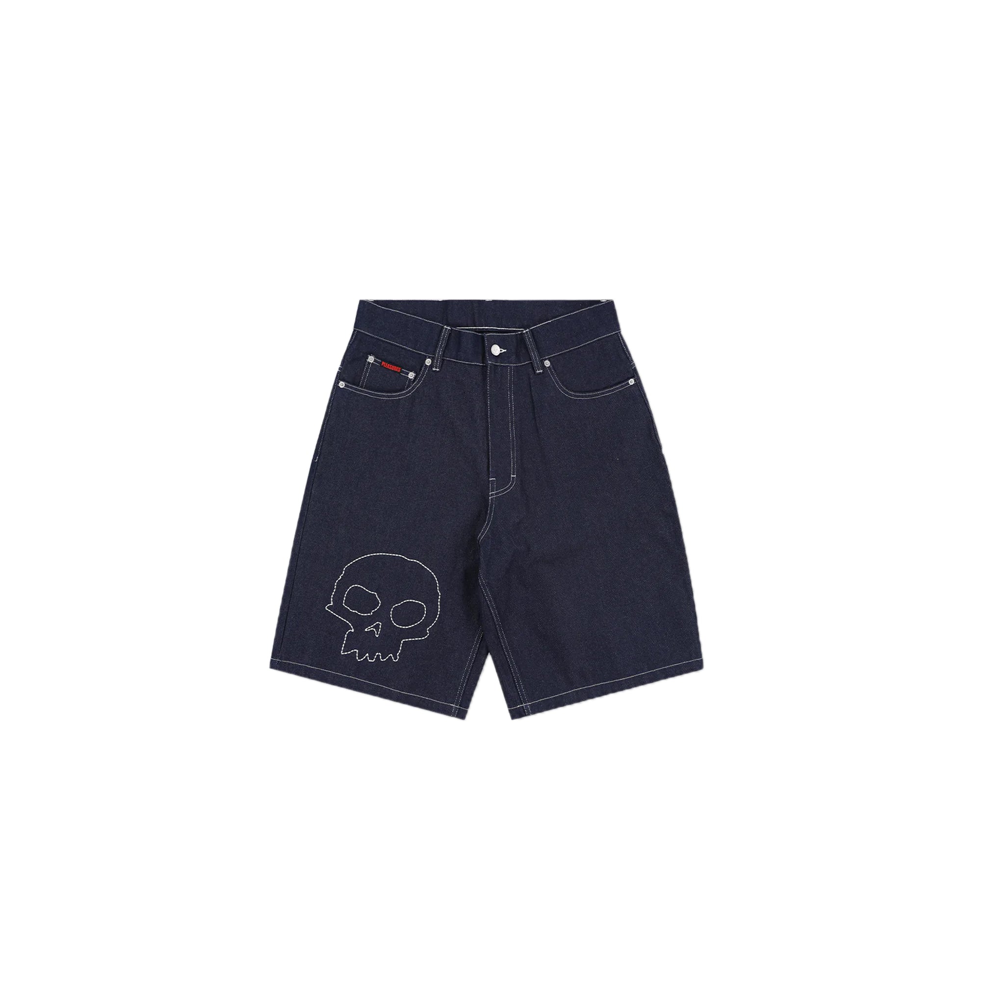 Pleasures Mens Skull Denim Shorts – Extra Butter