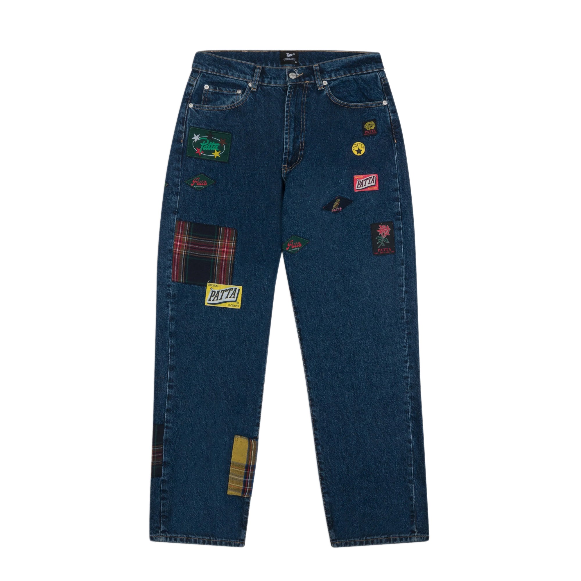 Patta Mens Whole Lotta Labels Denim Pants – Extra Butter display picture 1