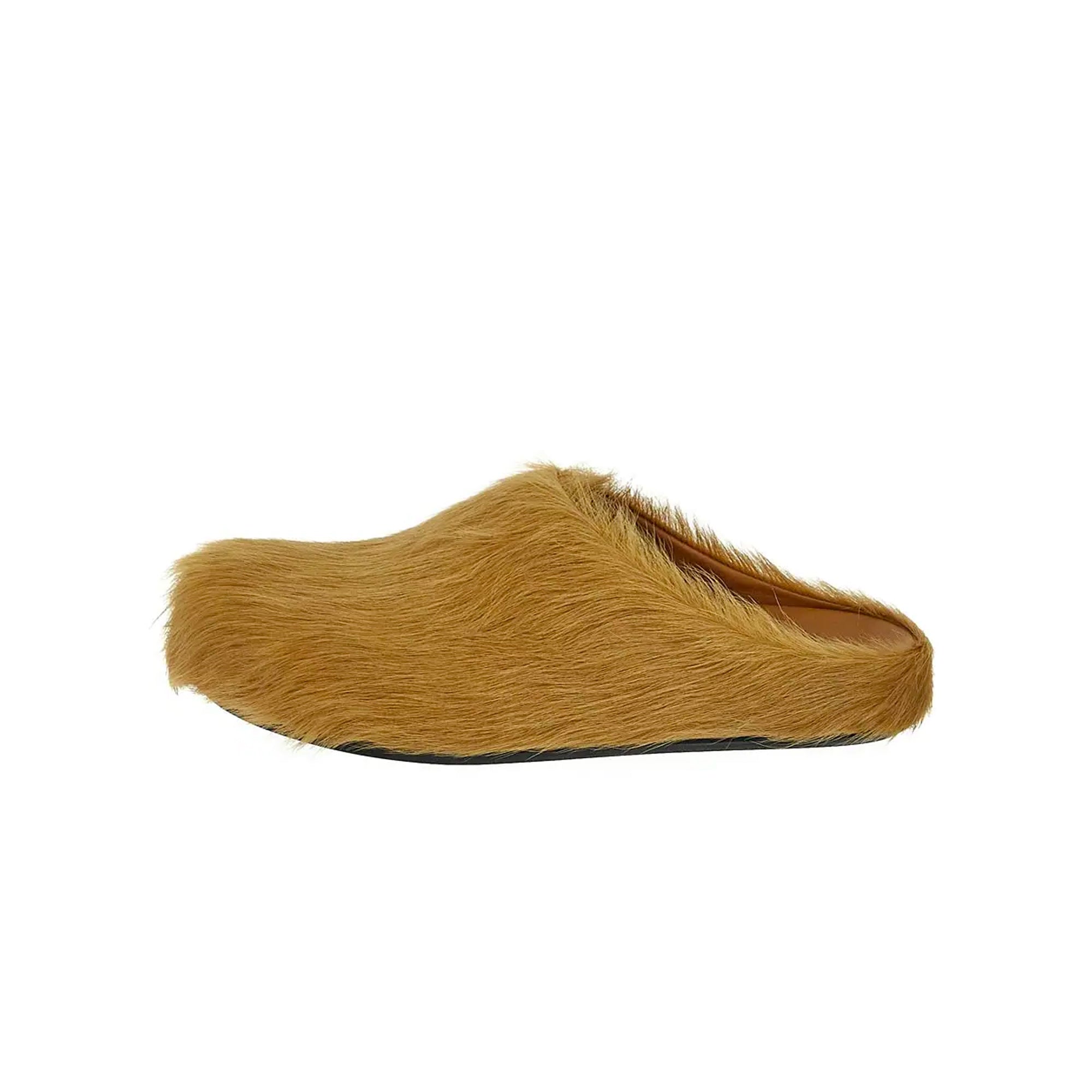 Marni Yellow Fur Fussbett Sabot Long Hair Slides Marni main image 2