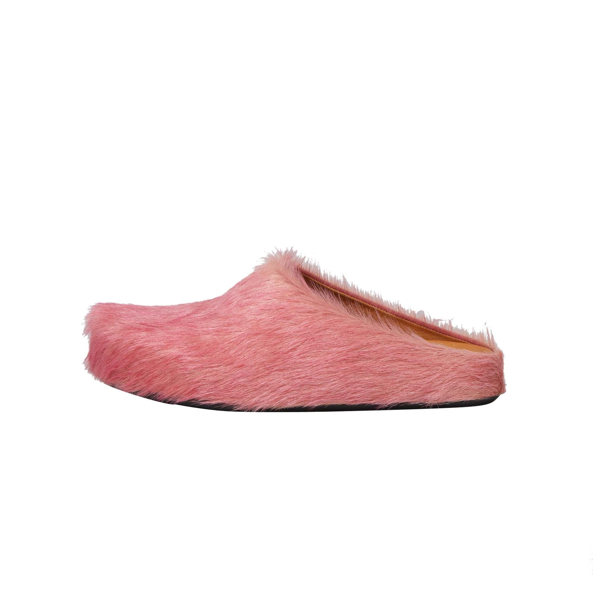 Hair Slippers Marni Fur Slides BLACK MARNI FUR MULES/SLIDES