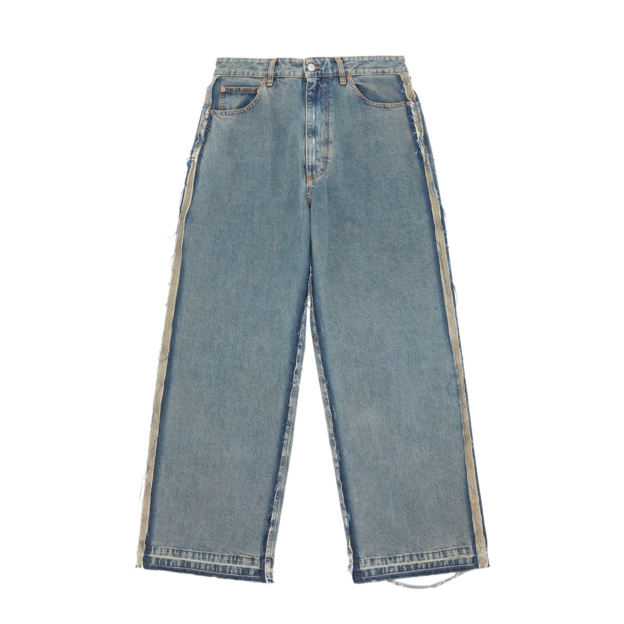 MM6　PANTS 5 POCKETS Distressed 5 Pocket Pants in Medium Blue – SVRN