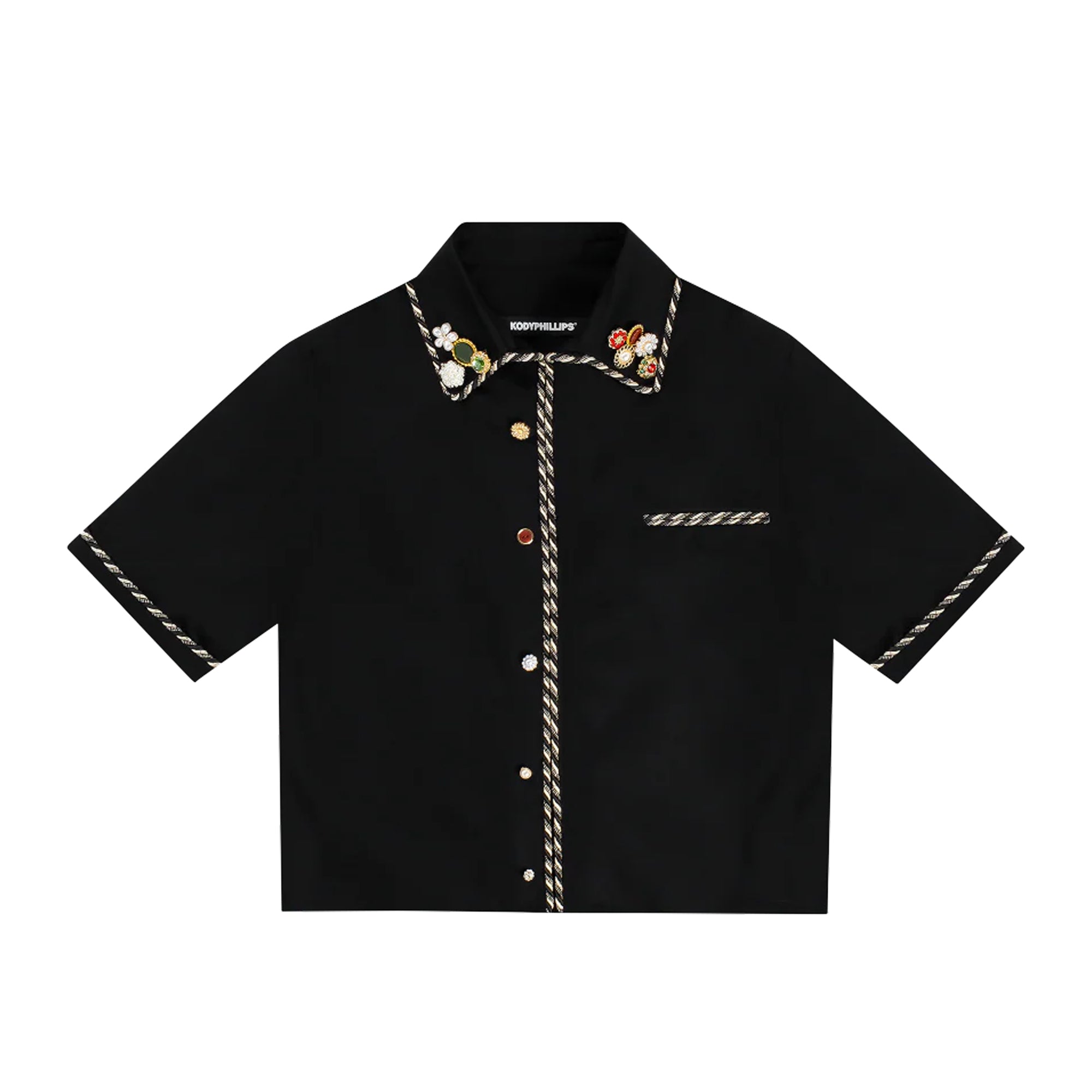 Kody Phillips Mens Embellished Shortsleeve Lasso Shirt – Extra Butter