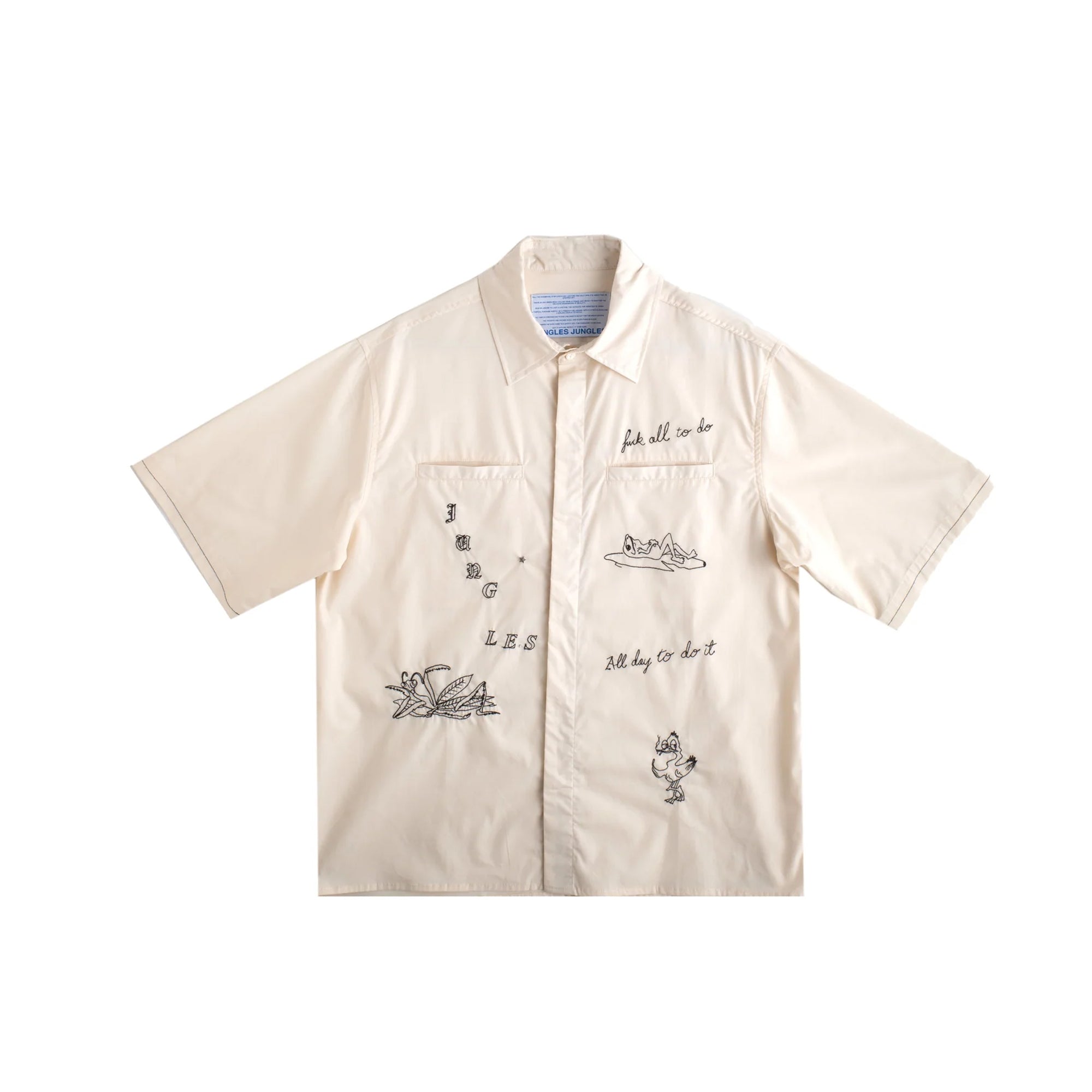 JUNGLE LS 01 / SHIRT. COTTON. SATIN★M★OL Jungles Mens Fuck All Button Up Shirt – Extra Butter