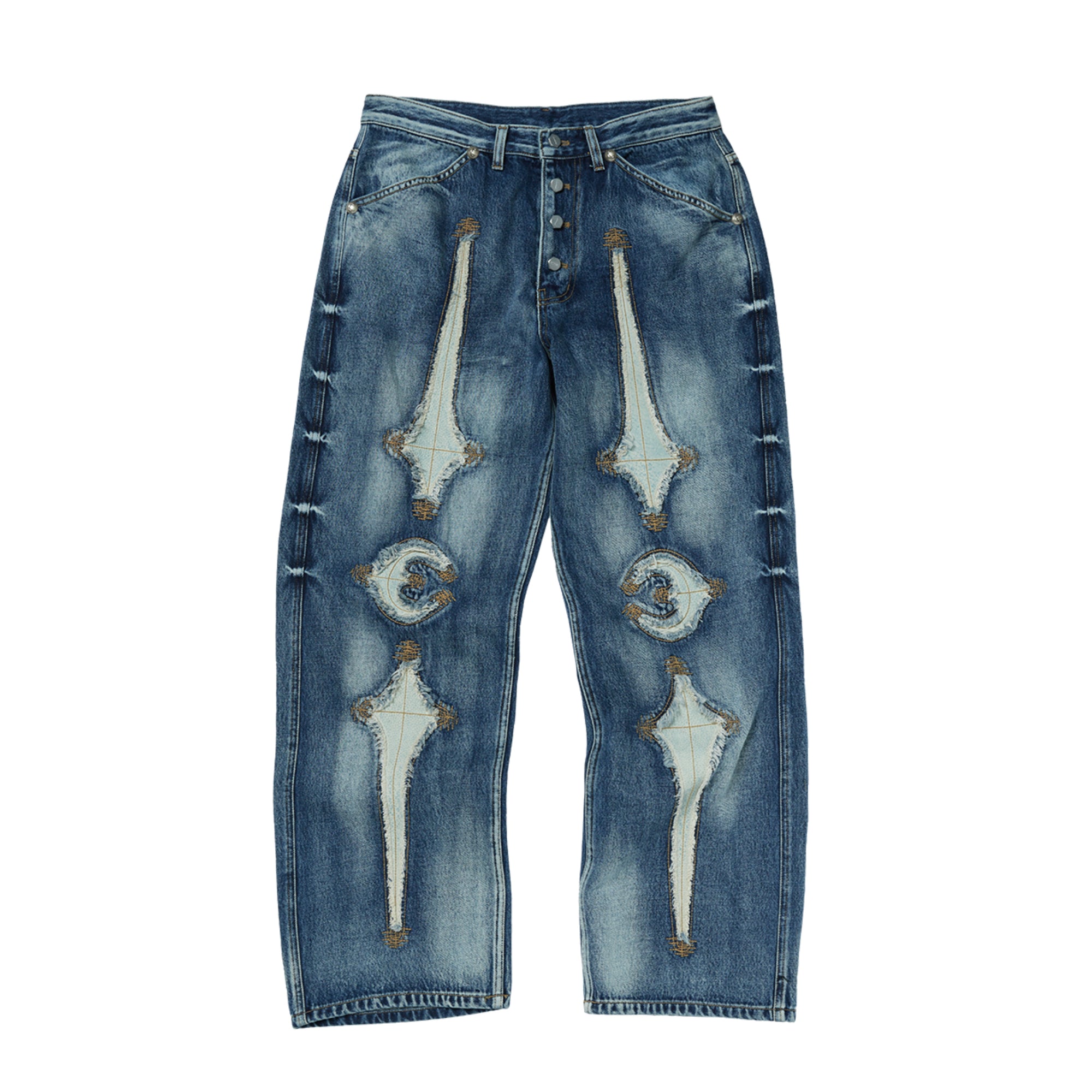 Thug Club Mens Bone Leather Denim Pants – Extra Butter
