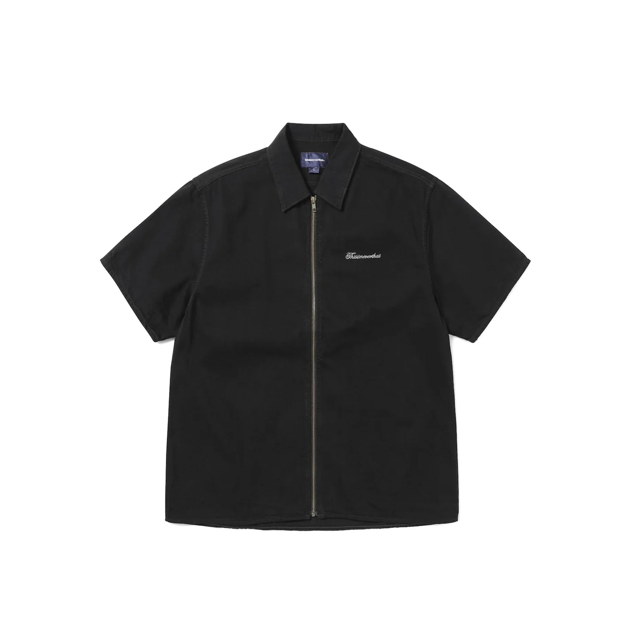 Washed Denim Zip Shirt