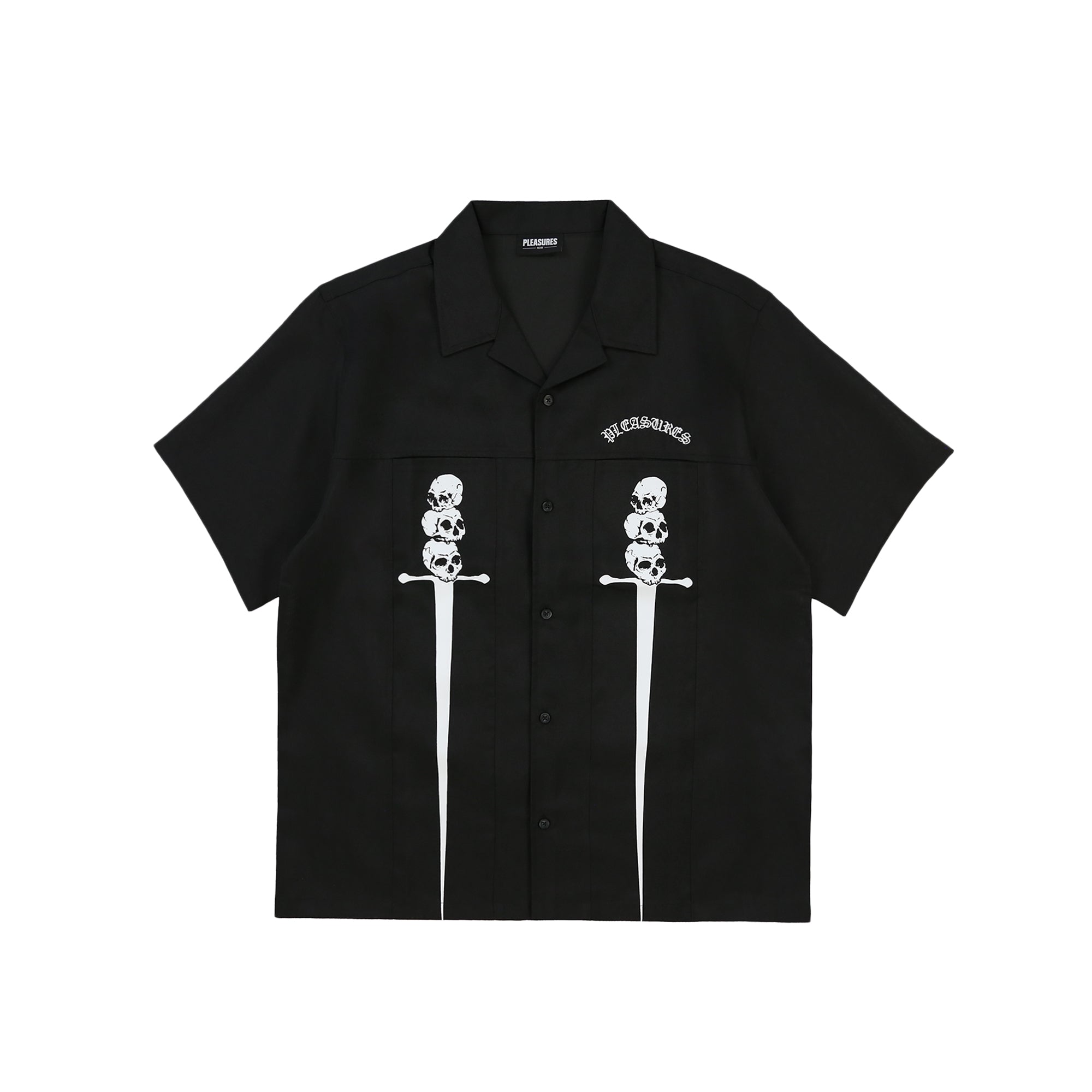 Pleasures Mens Luster Camp Collar Button Down Shirt – Extra Butter
