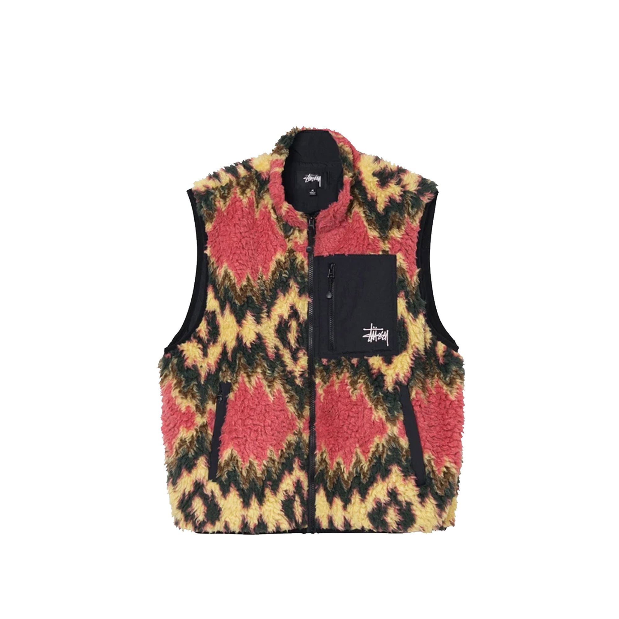 Stussy Mens Fillmore Sherpa Vest 'Mustard'