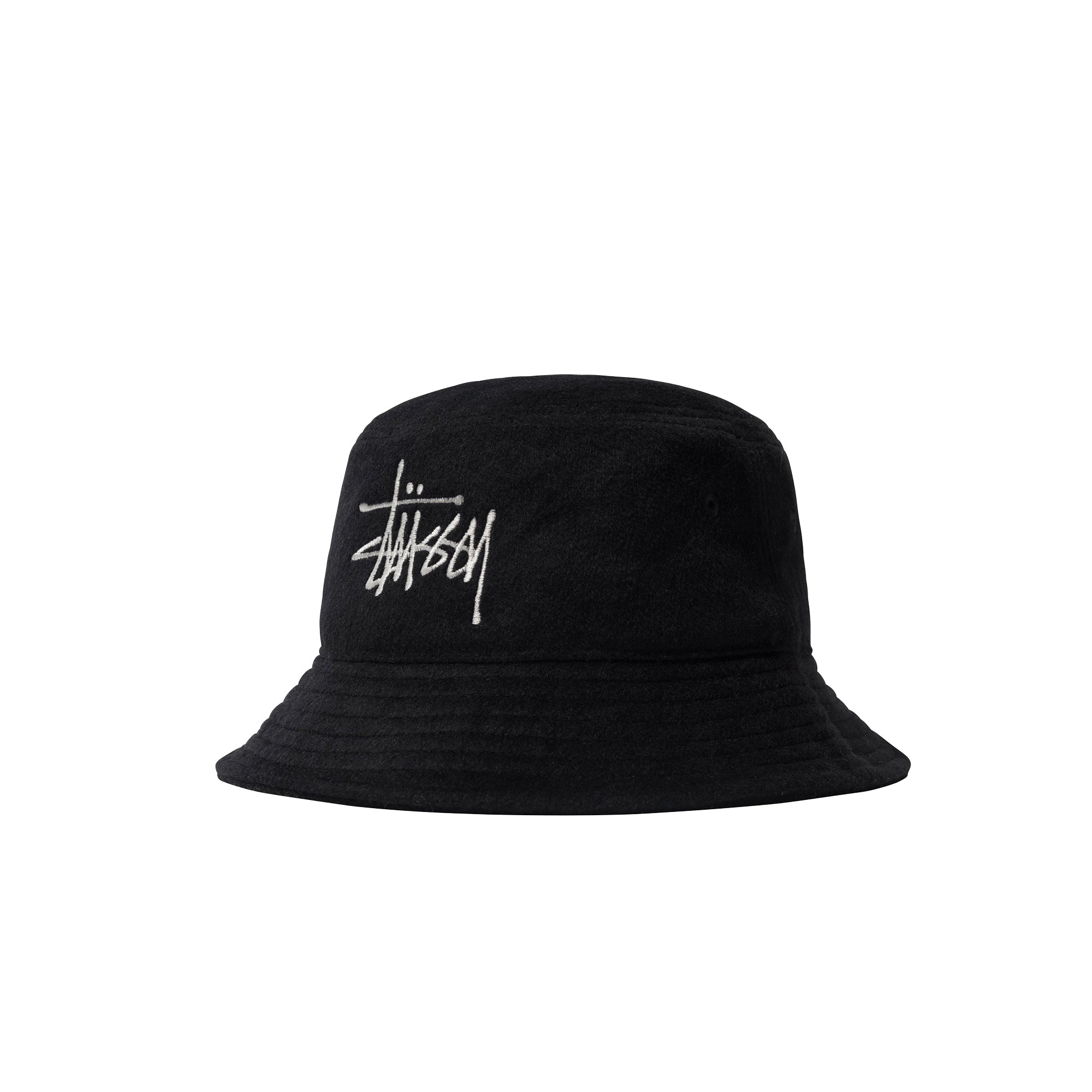 Stussy Fuzzy Wool Basic Bucket Hat 'Black' – Extra Butter