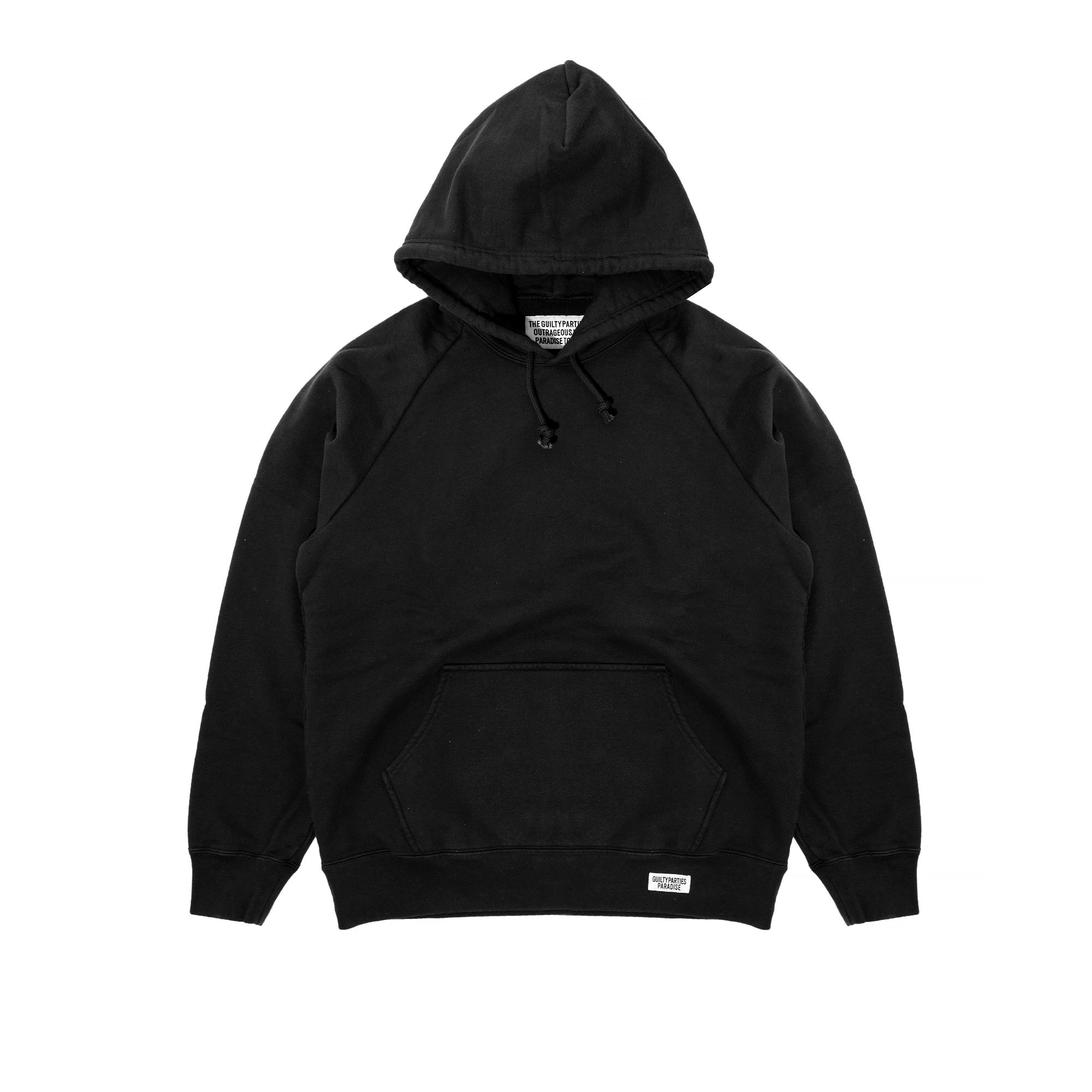 Wacko Maria Mens Washed Heavy Weight Pullover Hoodie 'Black