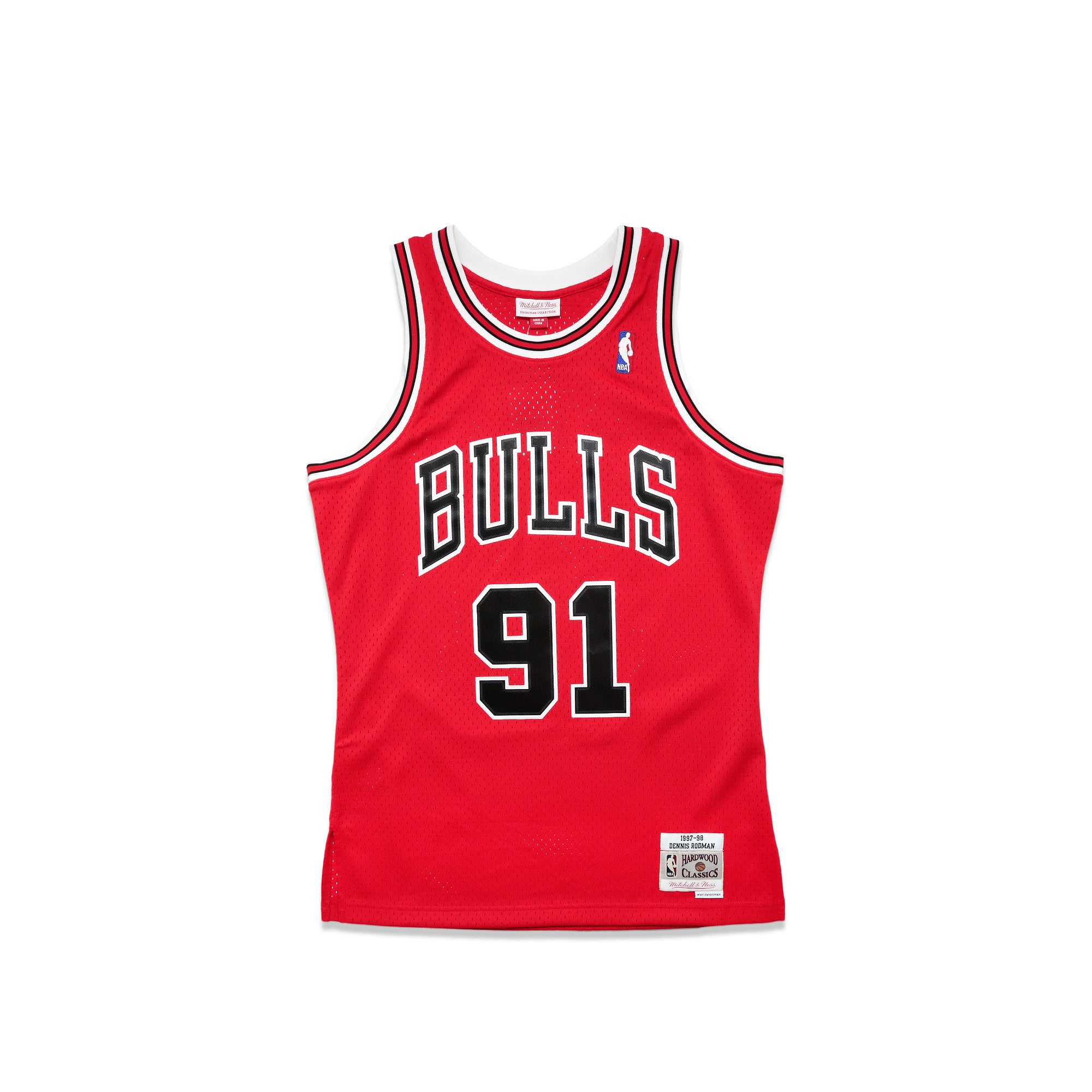 Mitchell & Ness Men's Dennis Rodman Replica Jersey - Red – Extra