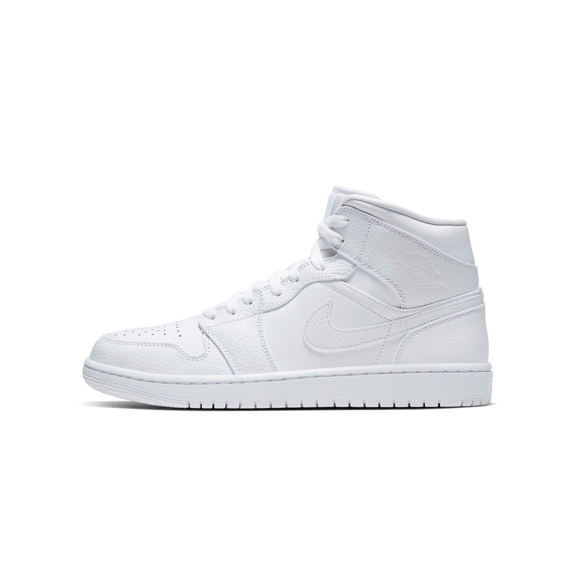 Buy Air Jordan 1 Mid 'Triple White' - 554724 130