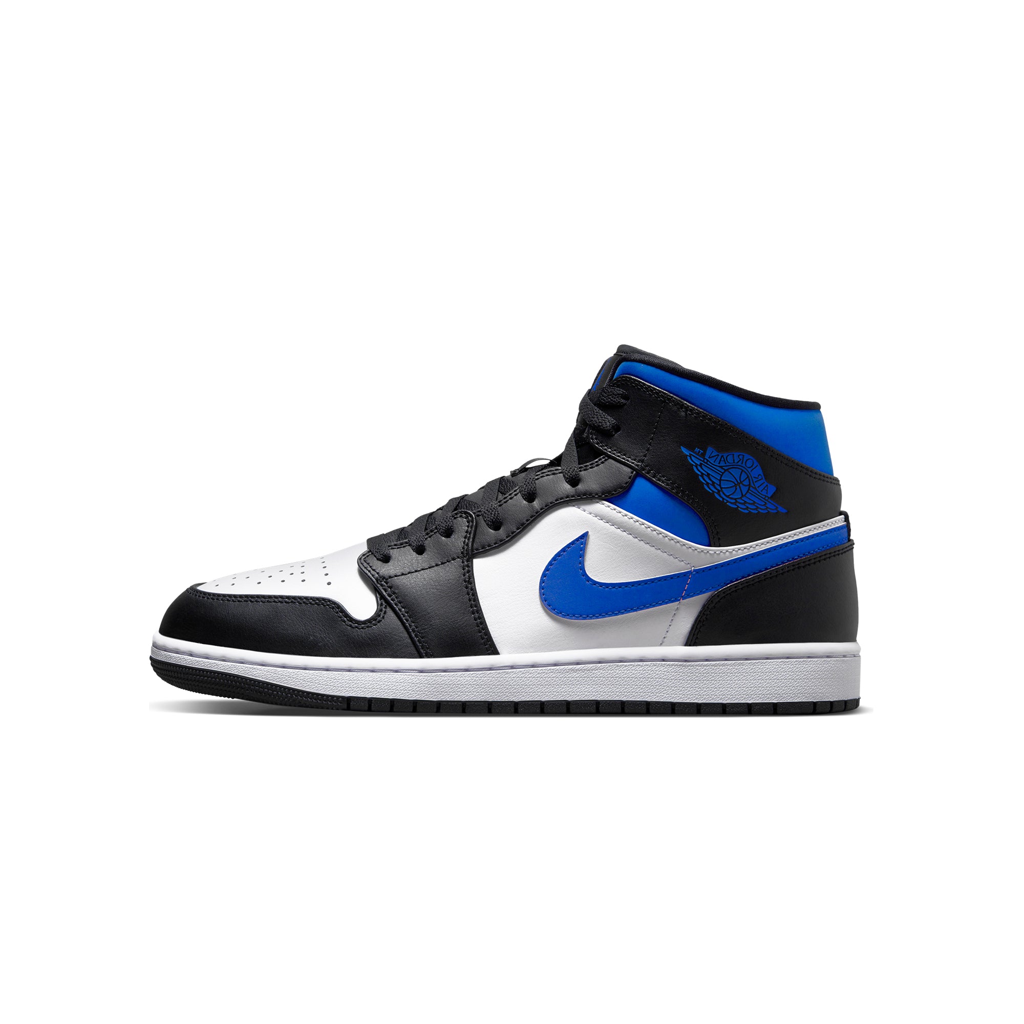 Air Jordan Mens Mid Shoes White/Racer Blue/Black – Extra Butter