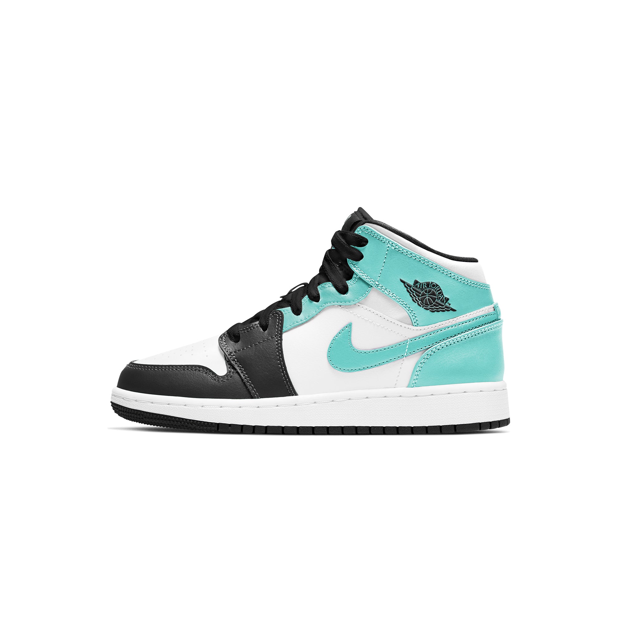 Air Jordan 1 Youth Mid Shoes 'White/Tropical TwistBlack' Extra Butter
