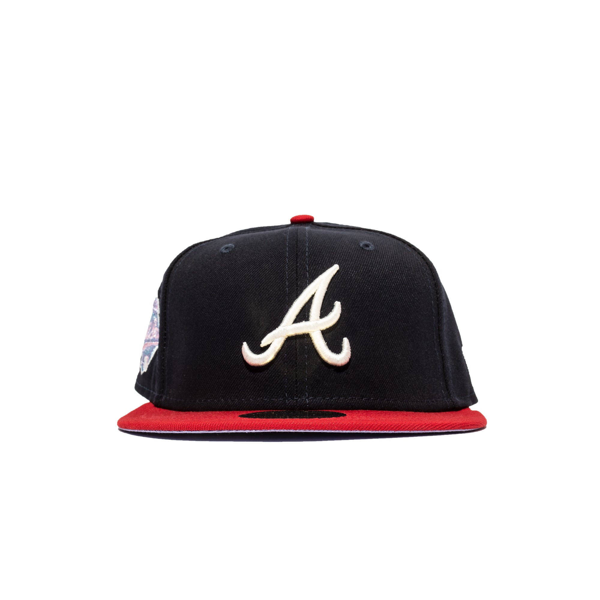 Men's Atlanta Braves New Era Red Purple Undervisor - 59FIFTY Fitted Hat