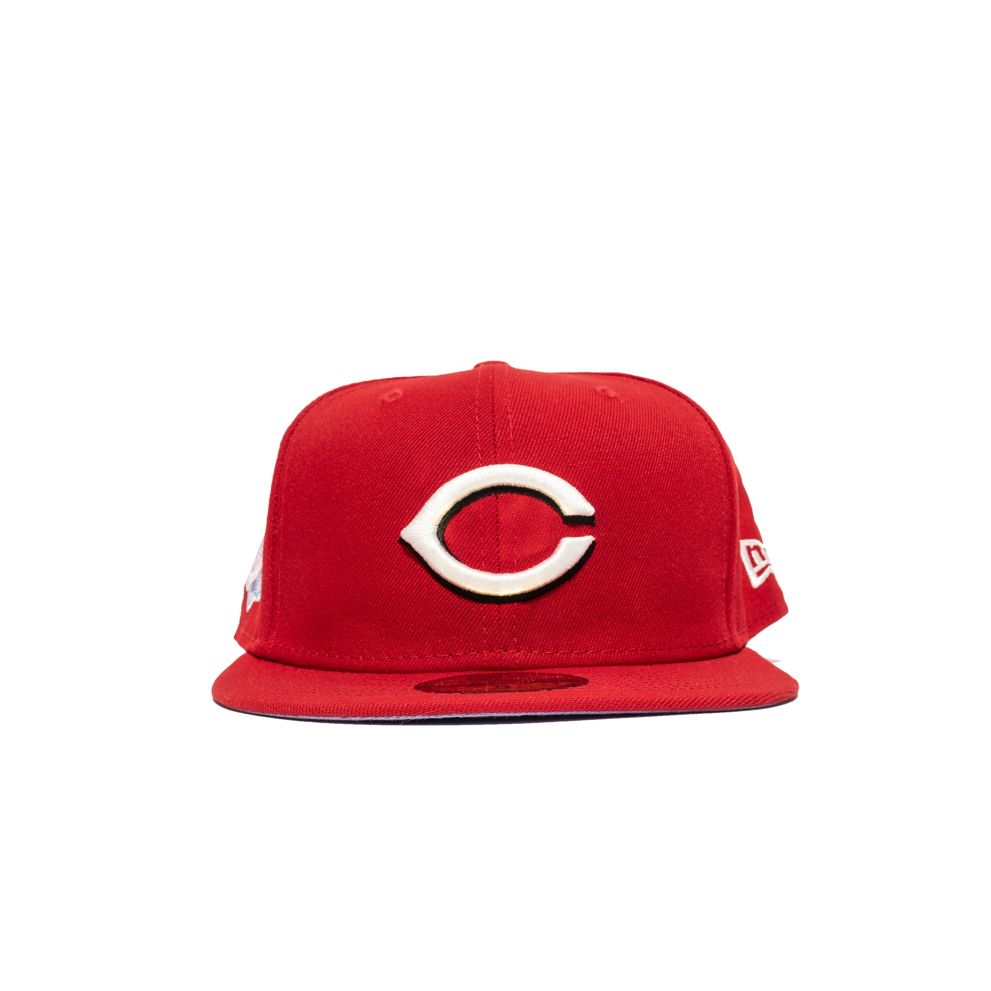 Cincinnati Reds New Era Retro 59FIFTY Fitted Hat - Stone/Red