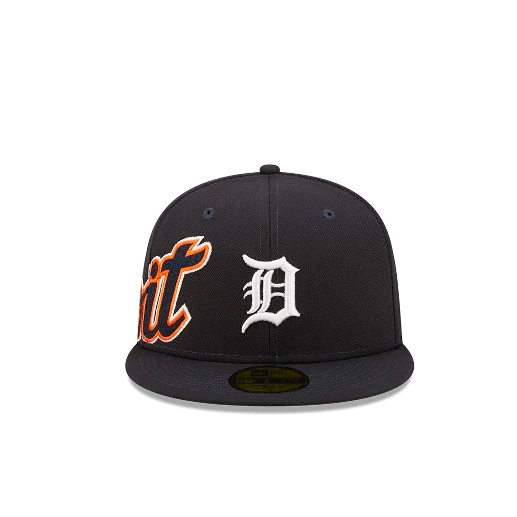 Detroit Tigers Split New Era 59fifty fitted hat cap brown.