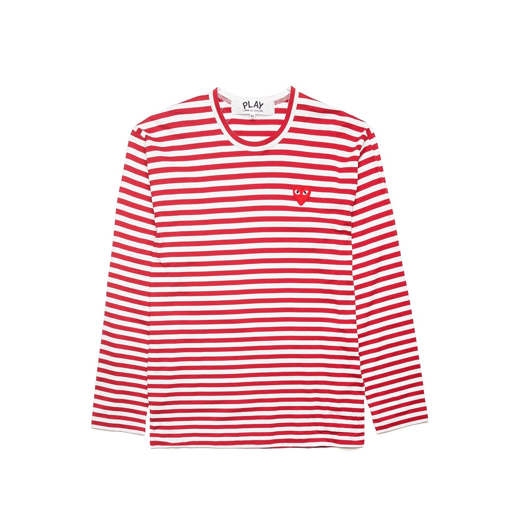 Comme des Garcons PLAY Mens L/S Striped Tee [AZ-T164-051-4