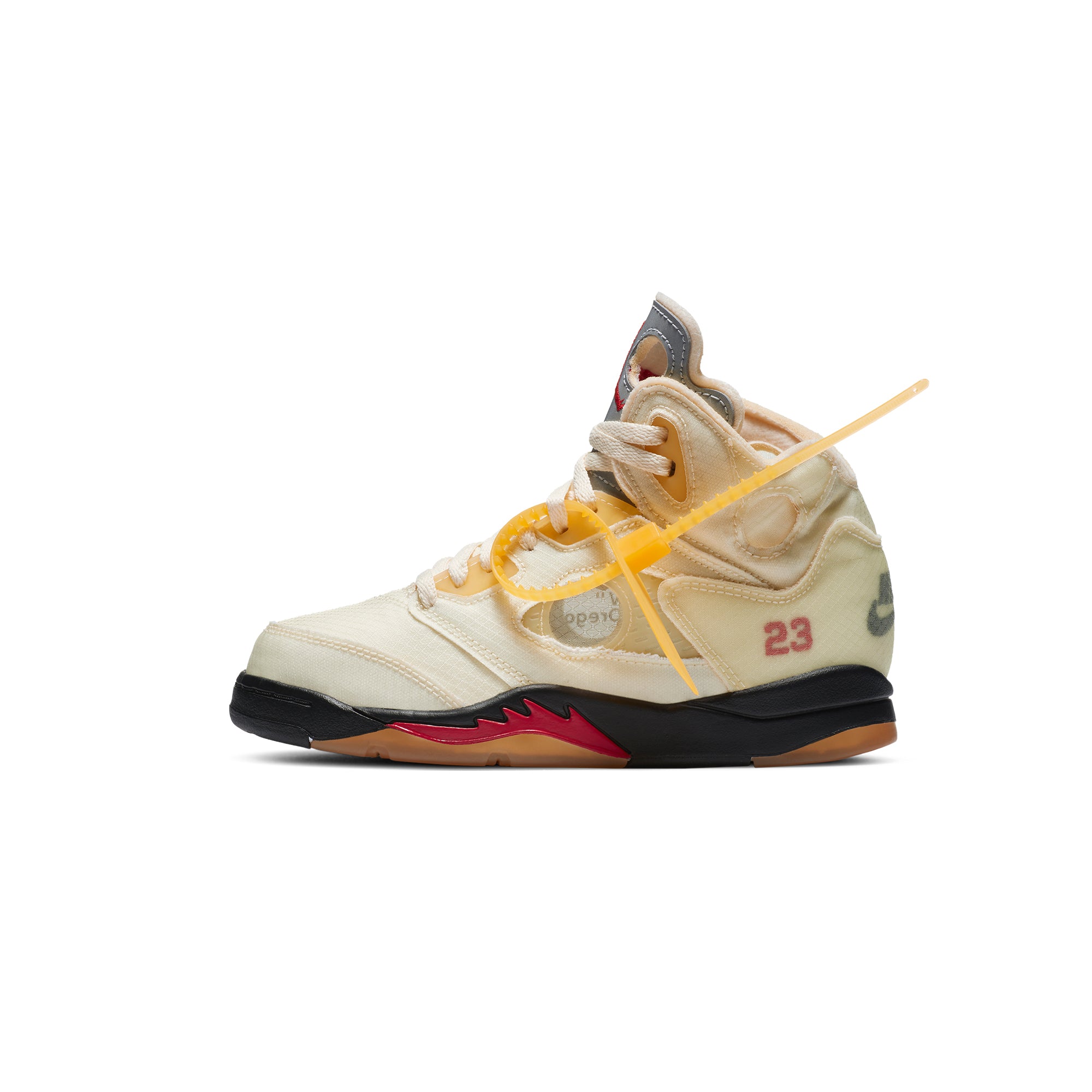 Air Jordan Off White Little Kids 5 Retro SP Shoes