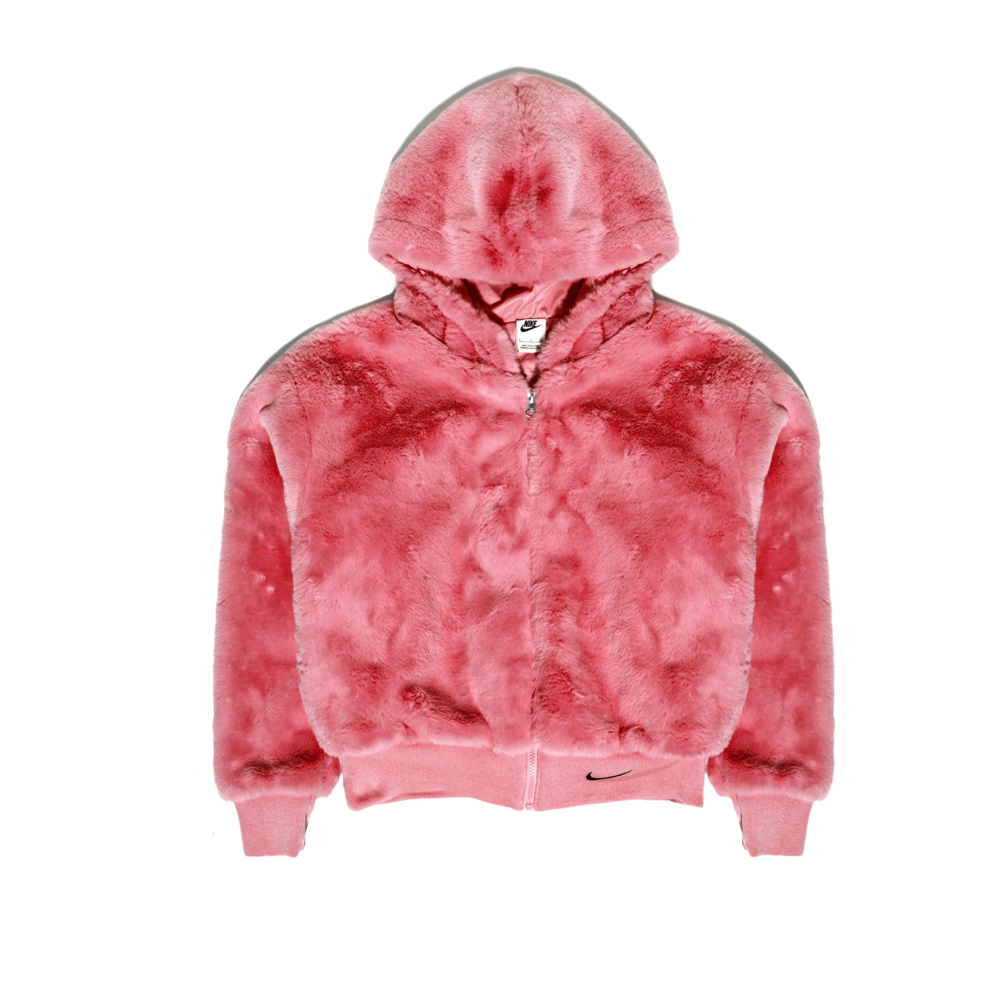 Nike Womens Sportswear Essential Faux Fur Jacket 'Archaeo Pink