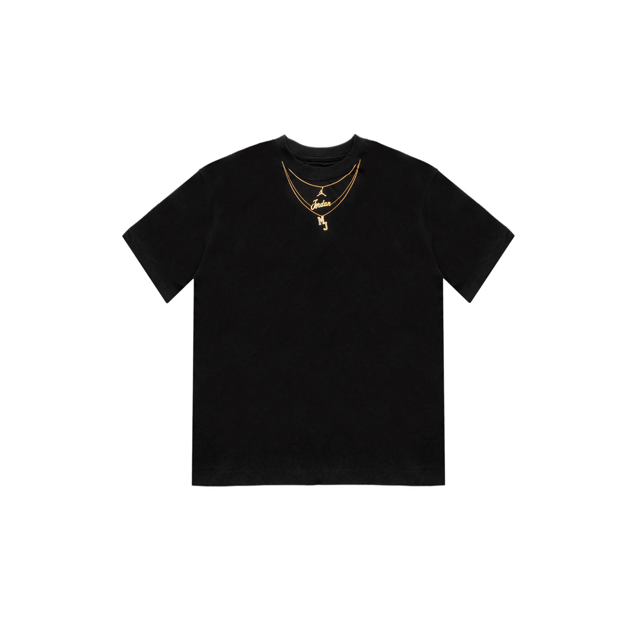 Black and shop gold jordan shirt