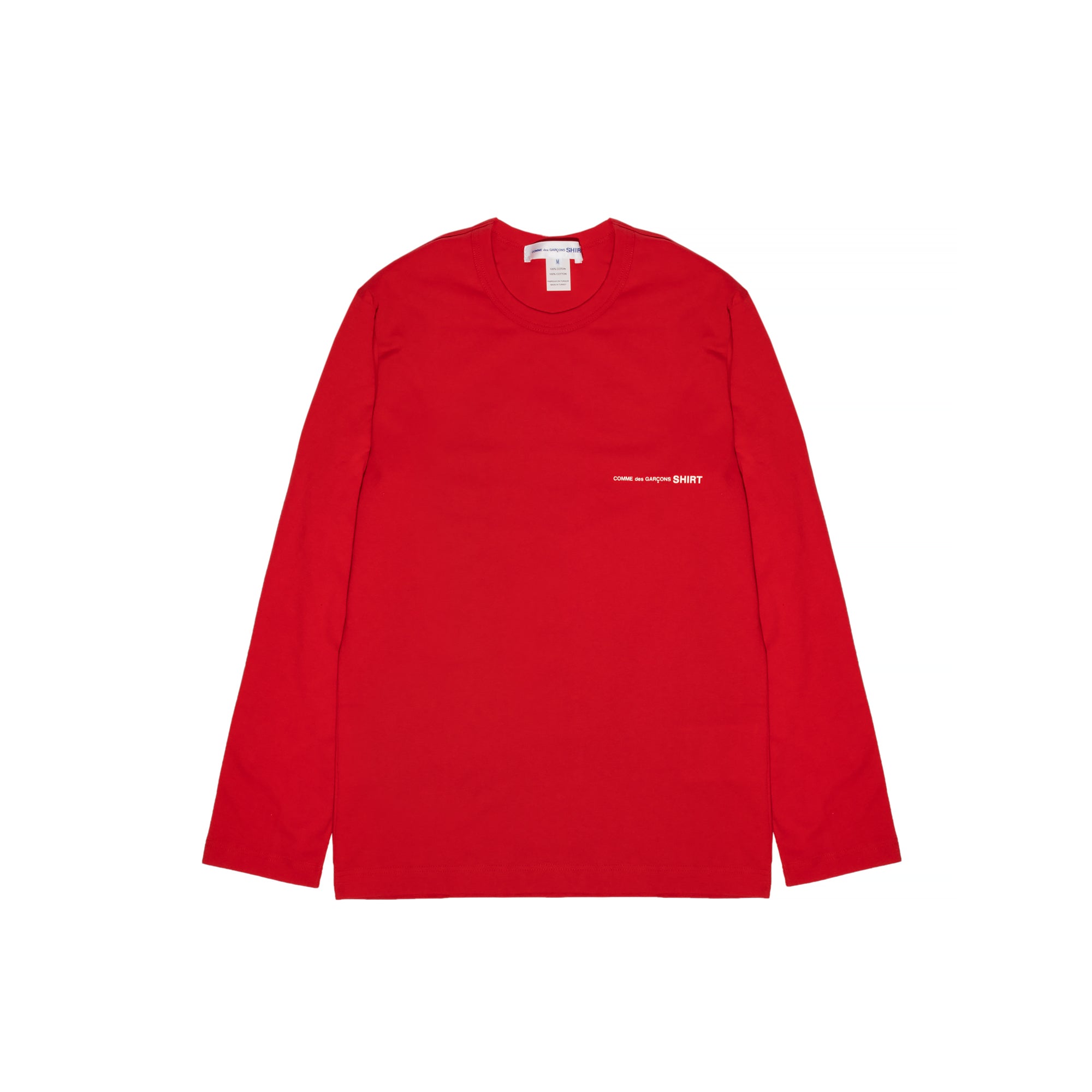 Comme Des Garcons Shirt Mens Logo LS Tee Red – Extra Butter