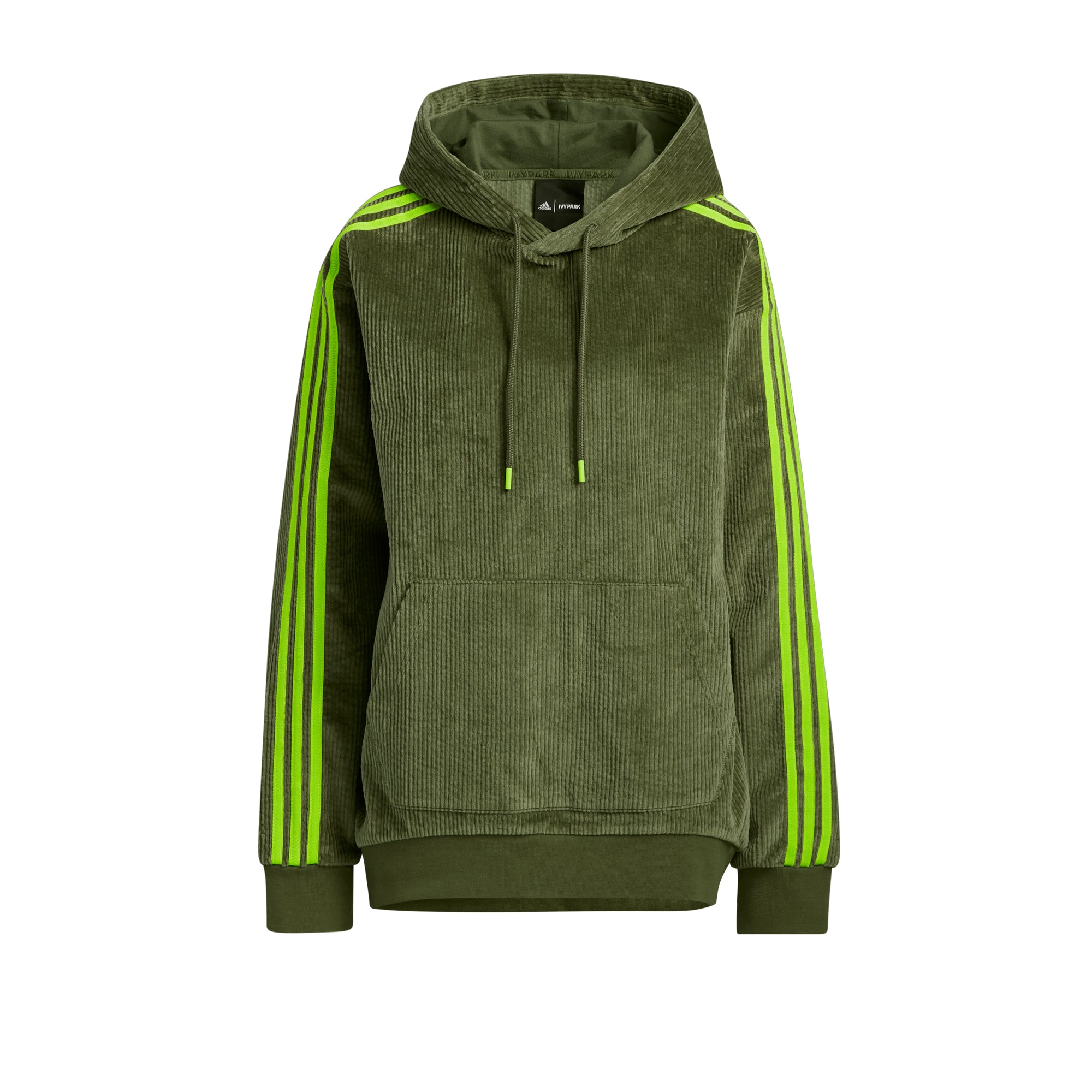 Adidas x Ivy Park Corduroy Hoodie 'Wild Pine Solar Slime' – Extra