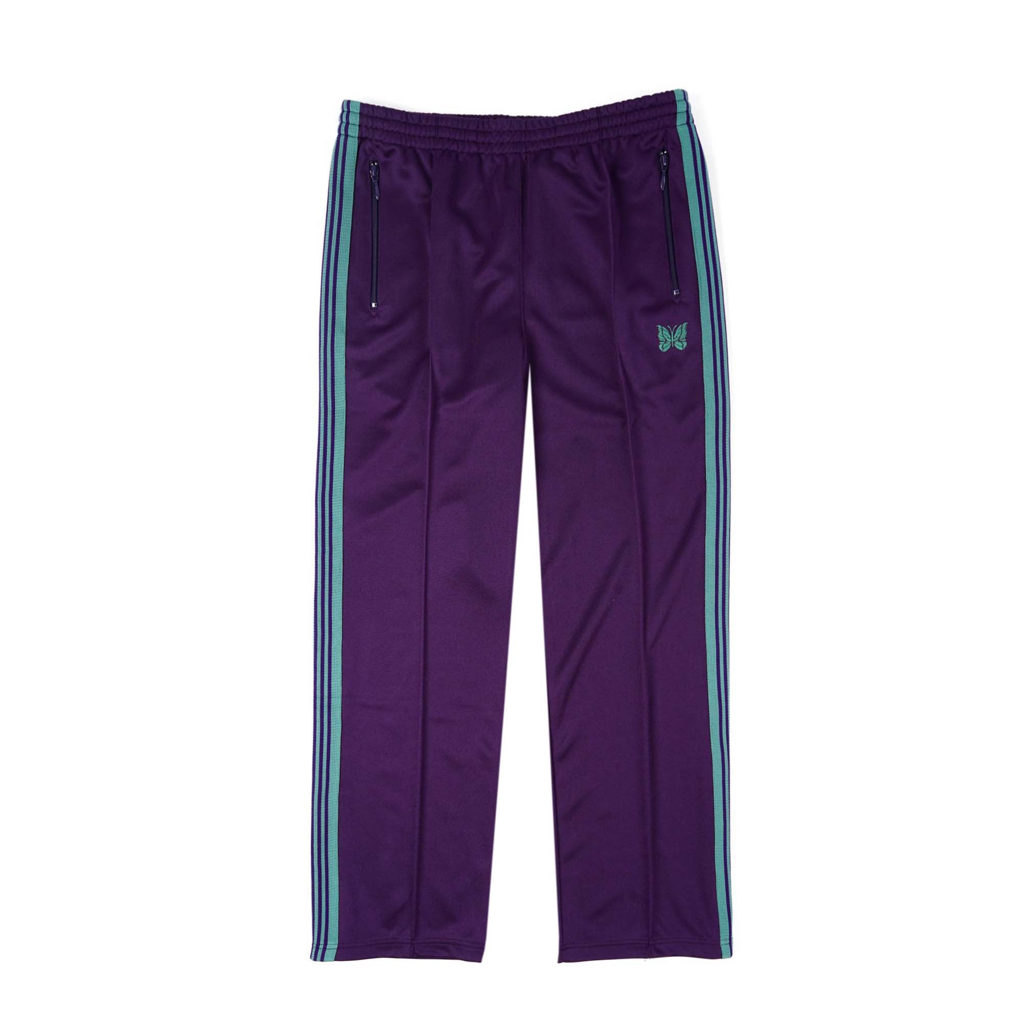 Needles TRACK PANT POLY SMOOTH eggplant