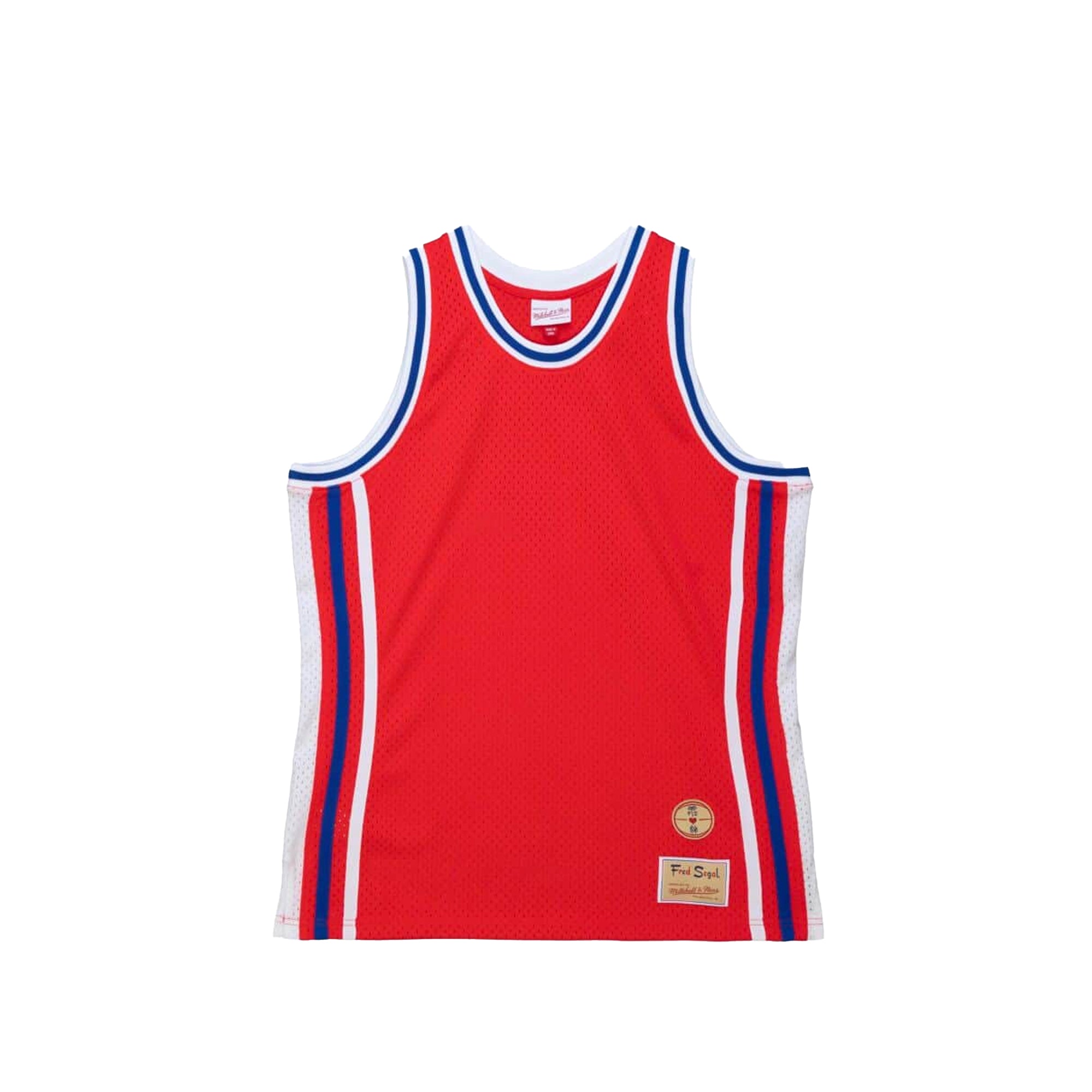 Mitchell & Ness x Fred Segal Mens Blank B-Ball Jersey Red, L