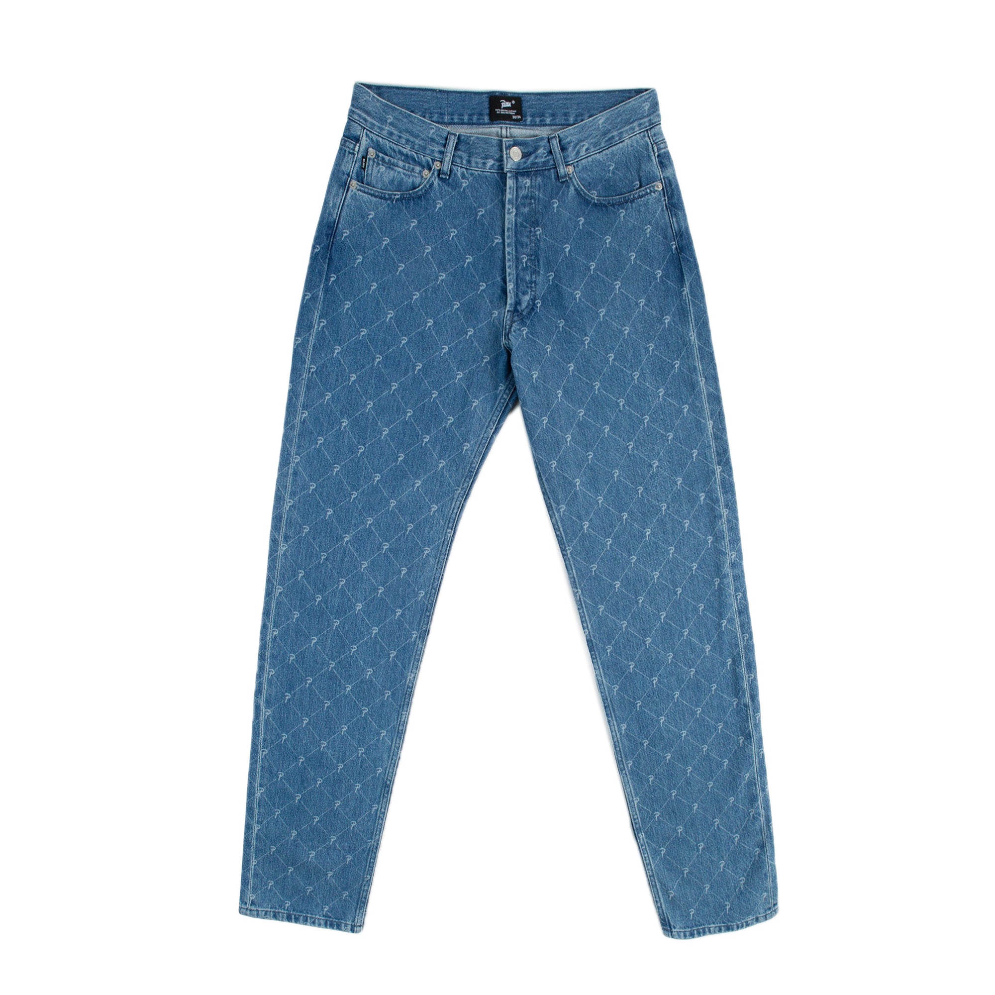 Laser Denim Prints Patta Mens Laser Printed Denim Pants 'Light