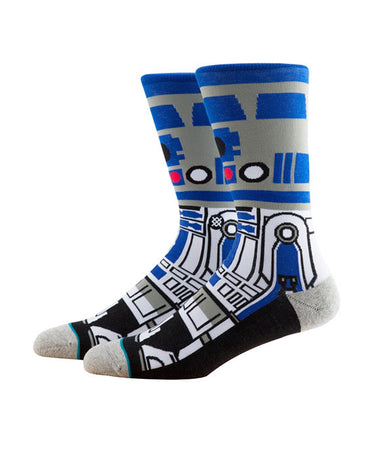 M545D15ART-BLUE, stance, socks, stance socks, star wars, artoo, blue, r2-d2, droid