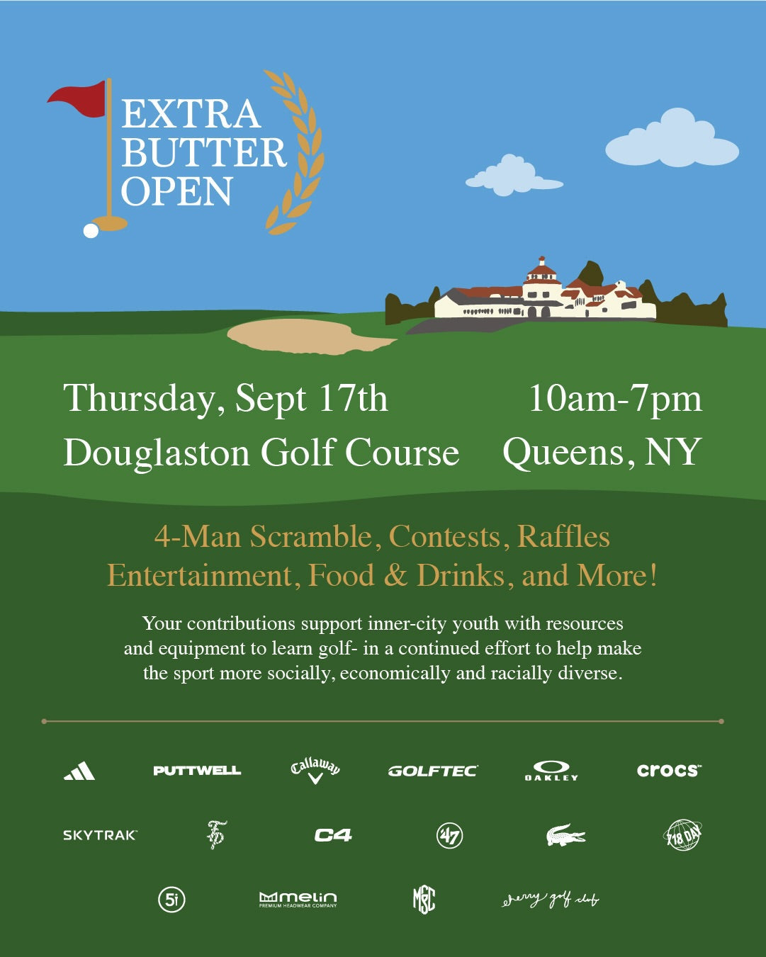 SIGN UP FOR THE 26' EXTRA BUTTER OPEN CHARITY GOLF TOURNAMENT