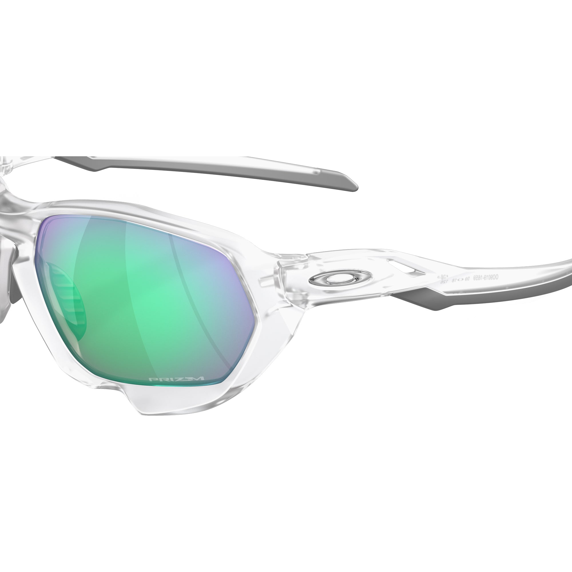 Oakley Plazma Matte Clear w/ Prizm Road Jade Sunglasses